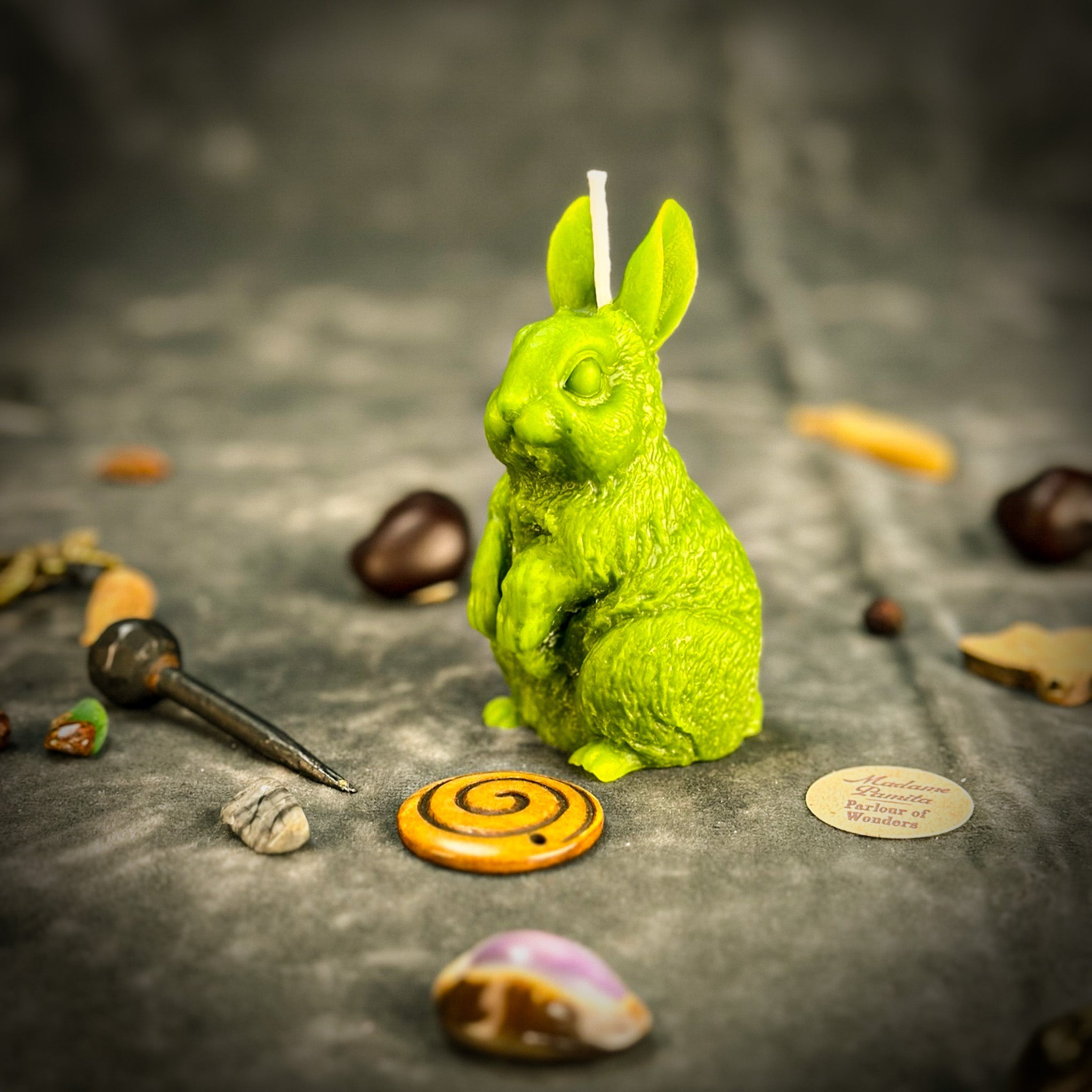 Beeswax Enchanted Bunny Spell Candle