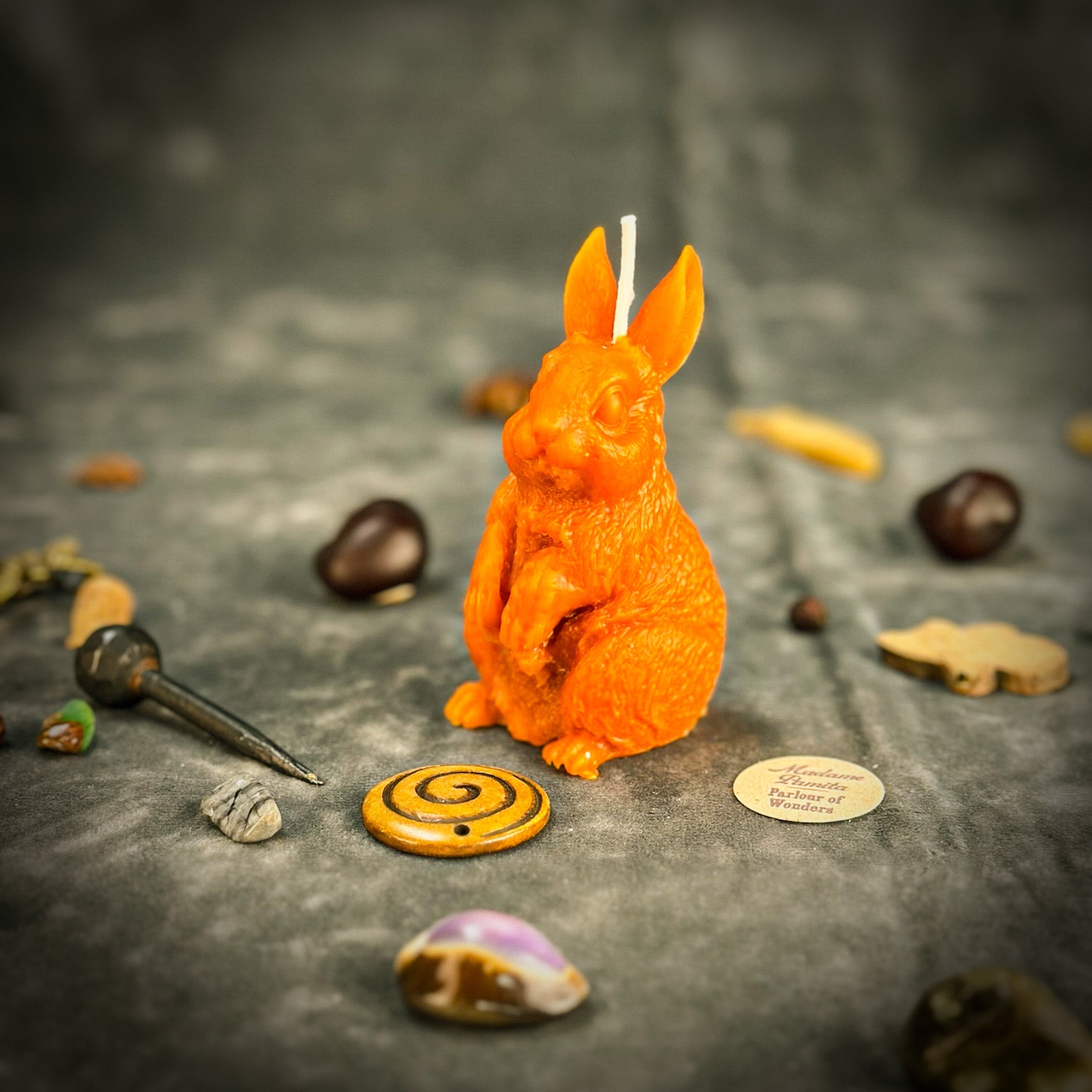 Beeswax Enchanted Bunny Spell Candle