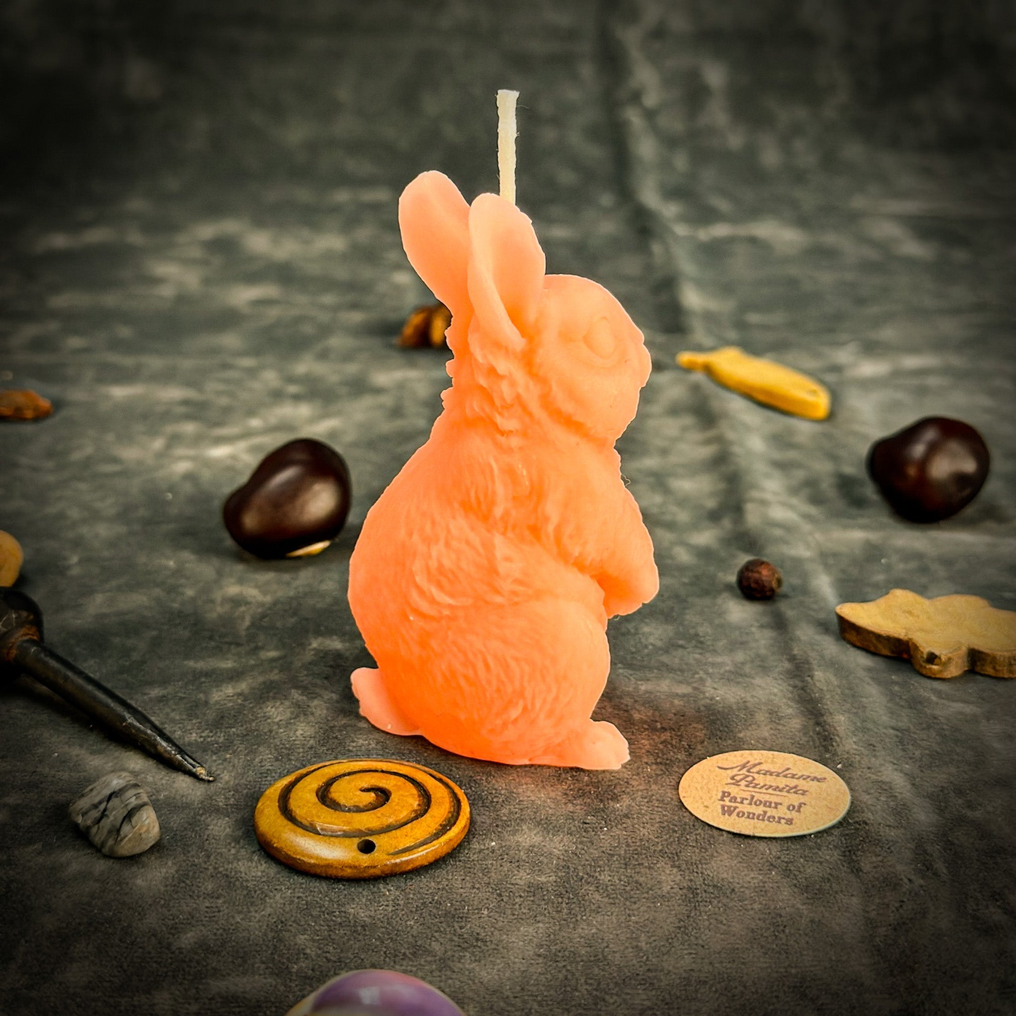 Beeswax Enchanted Bunny Spell Candle