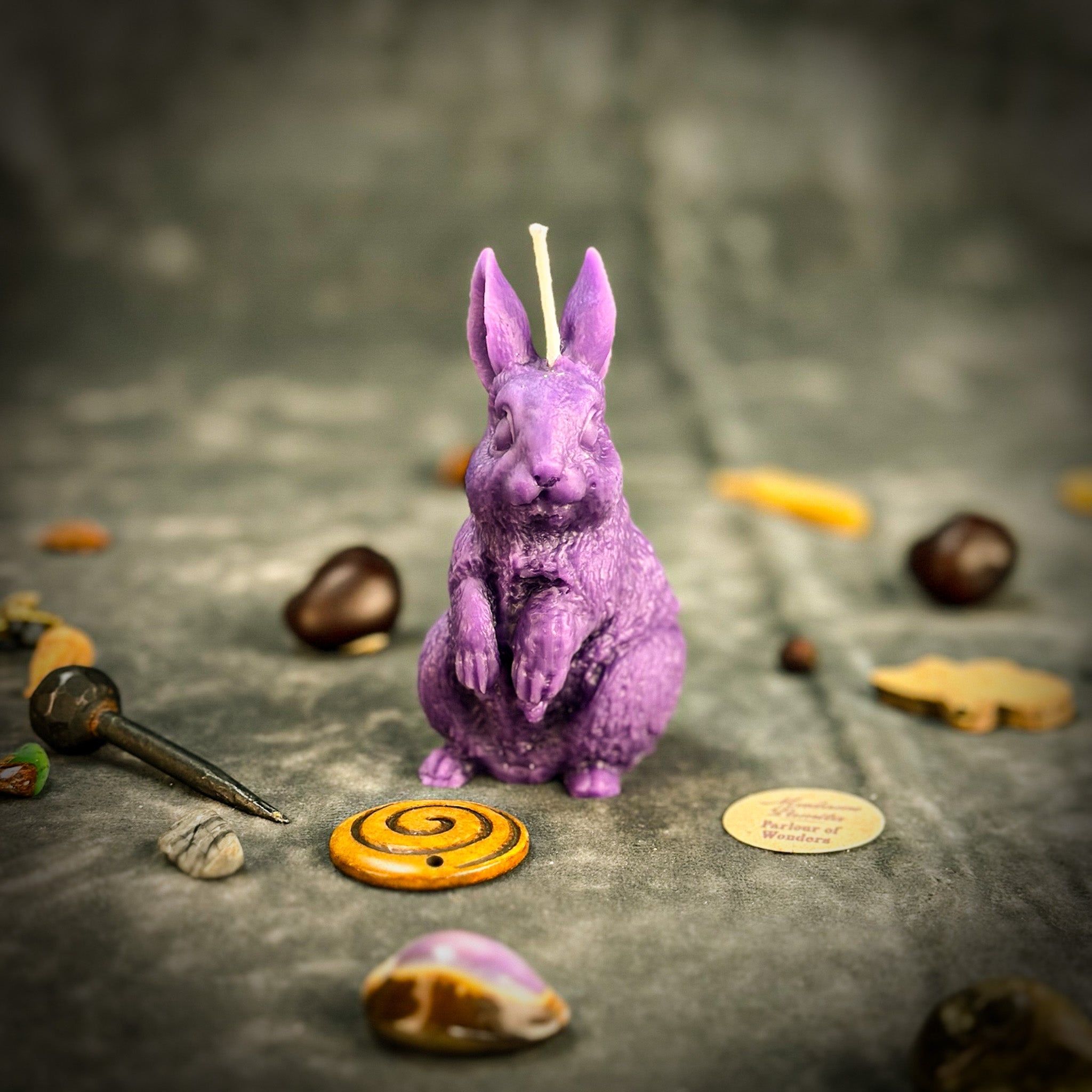 Beeswax Enchanted Bunny Spell Candle