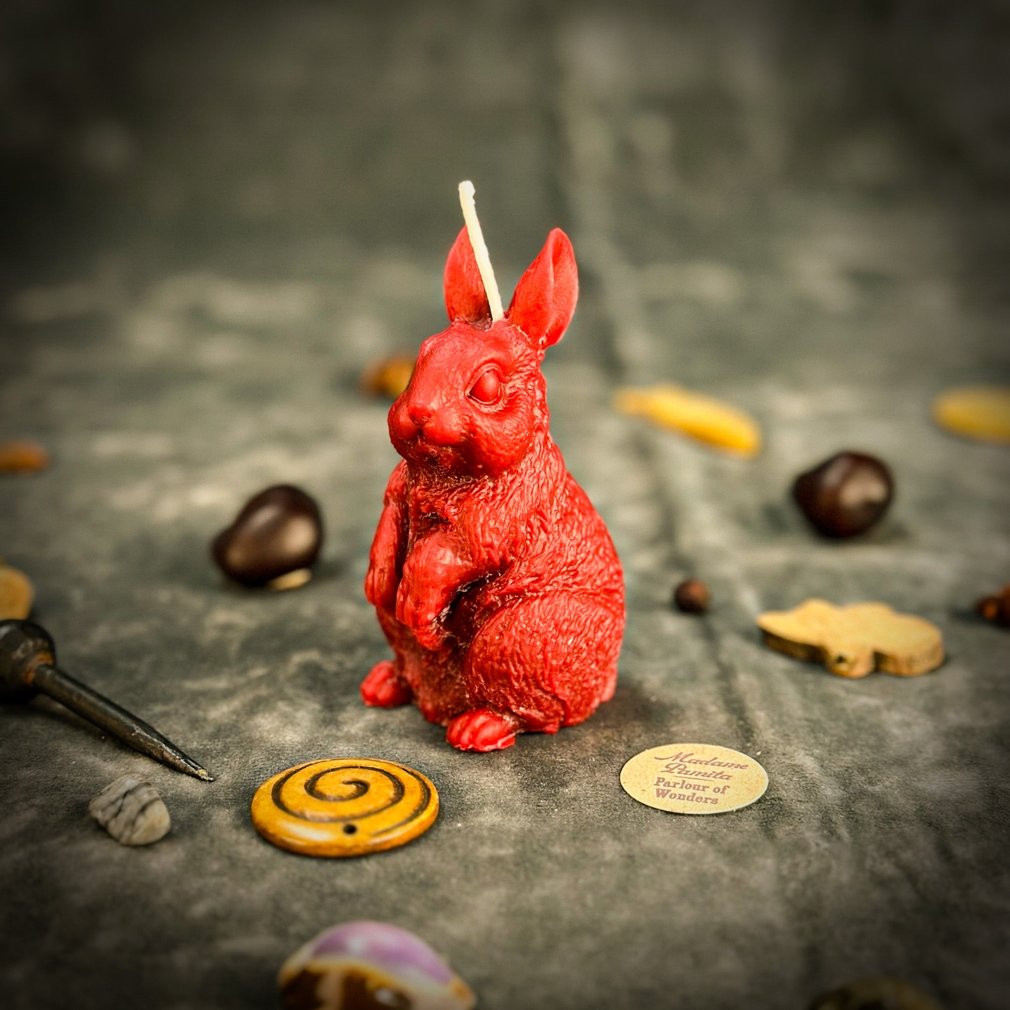 Beeswax Enchanted Bunny Spell Candle