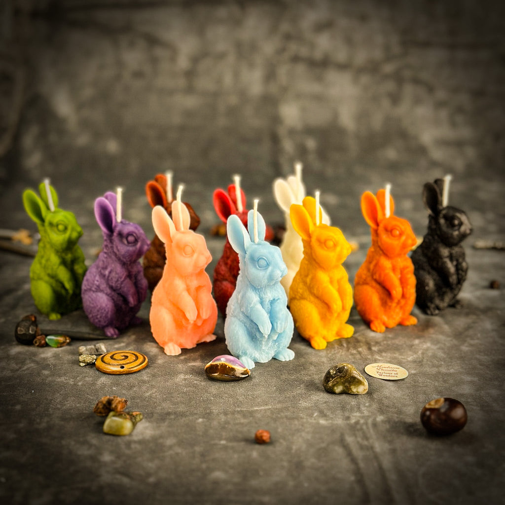 Beeswax Enchanted Bunny Spell Candle