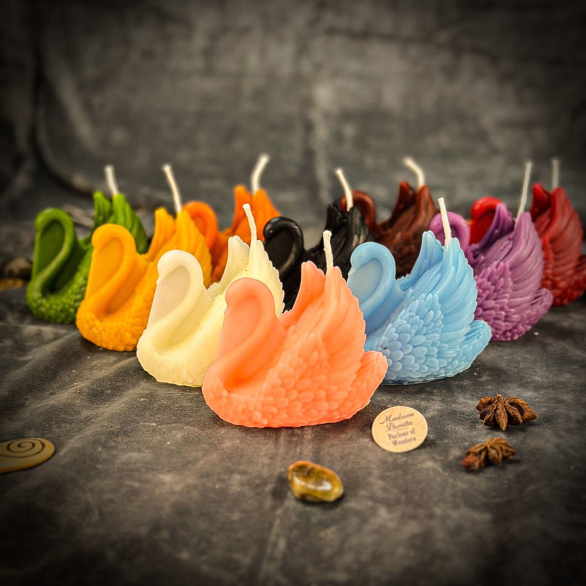 Beeswax Elegant Swan Spell Candle