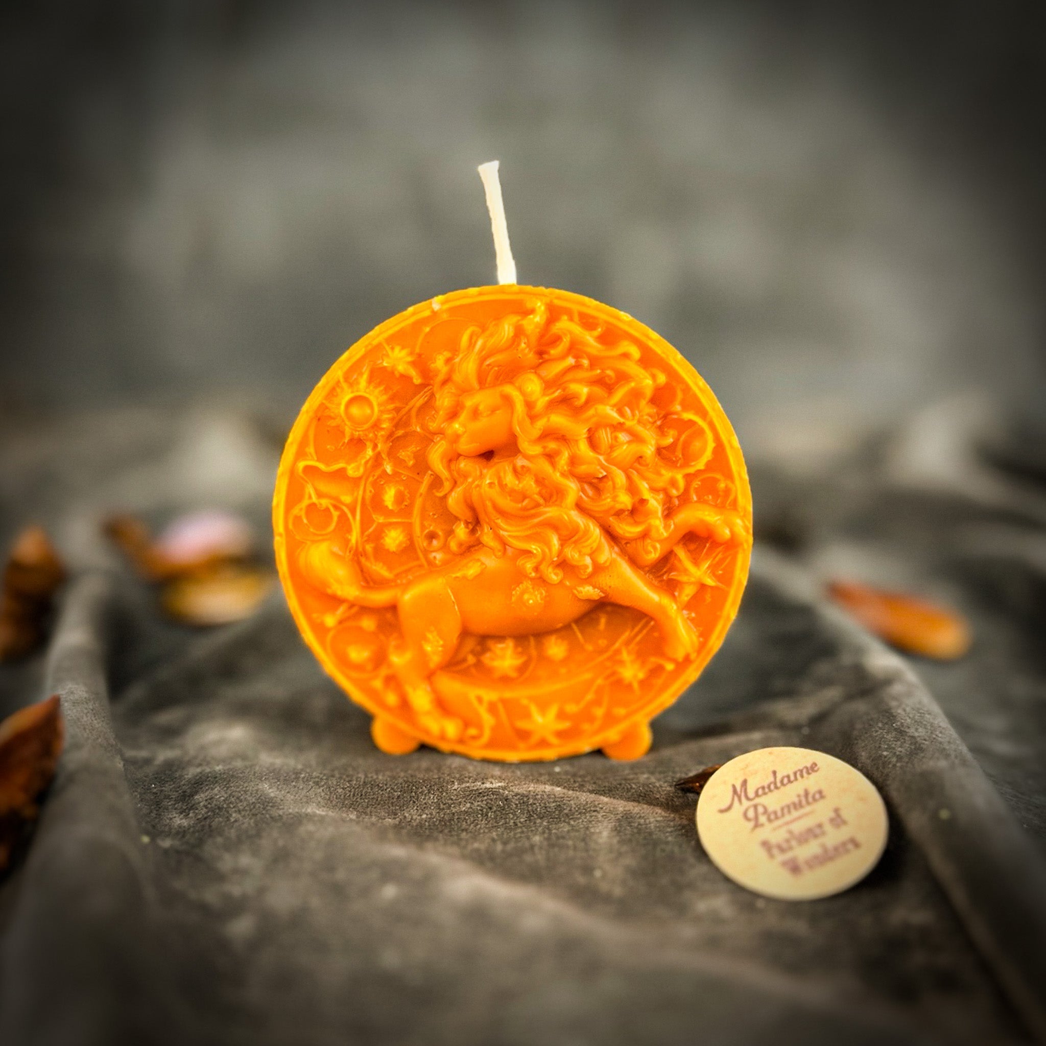 Beeswax Leo Lion Zodiac Spell Candle