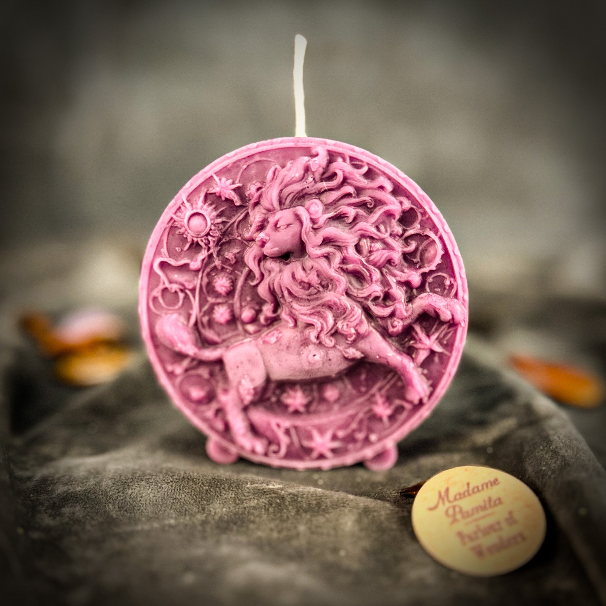 Beeswax Leo Lion Zodiac Spell Candle