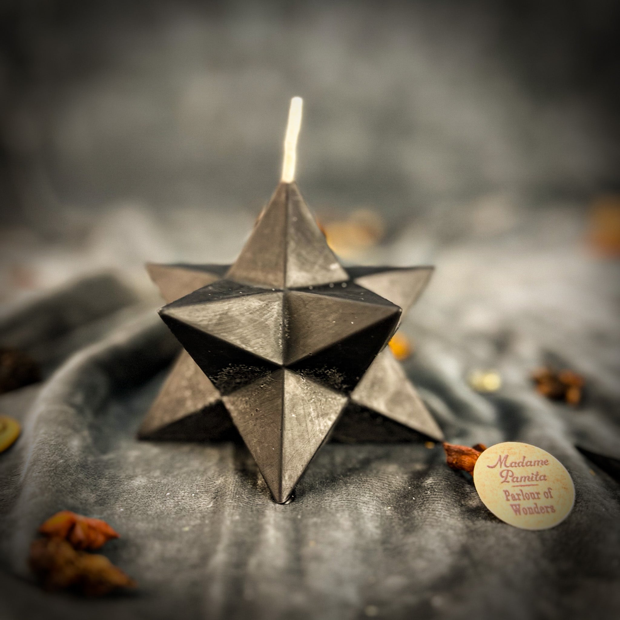 Beeswax Pentagram Merkaba Protection Spell Candle