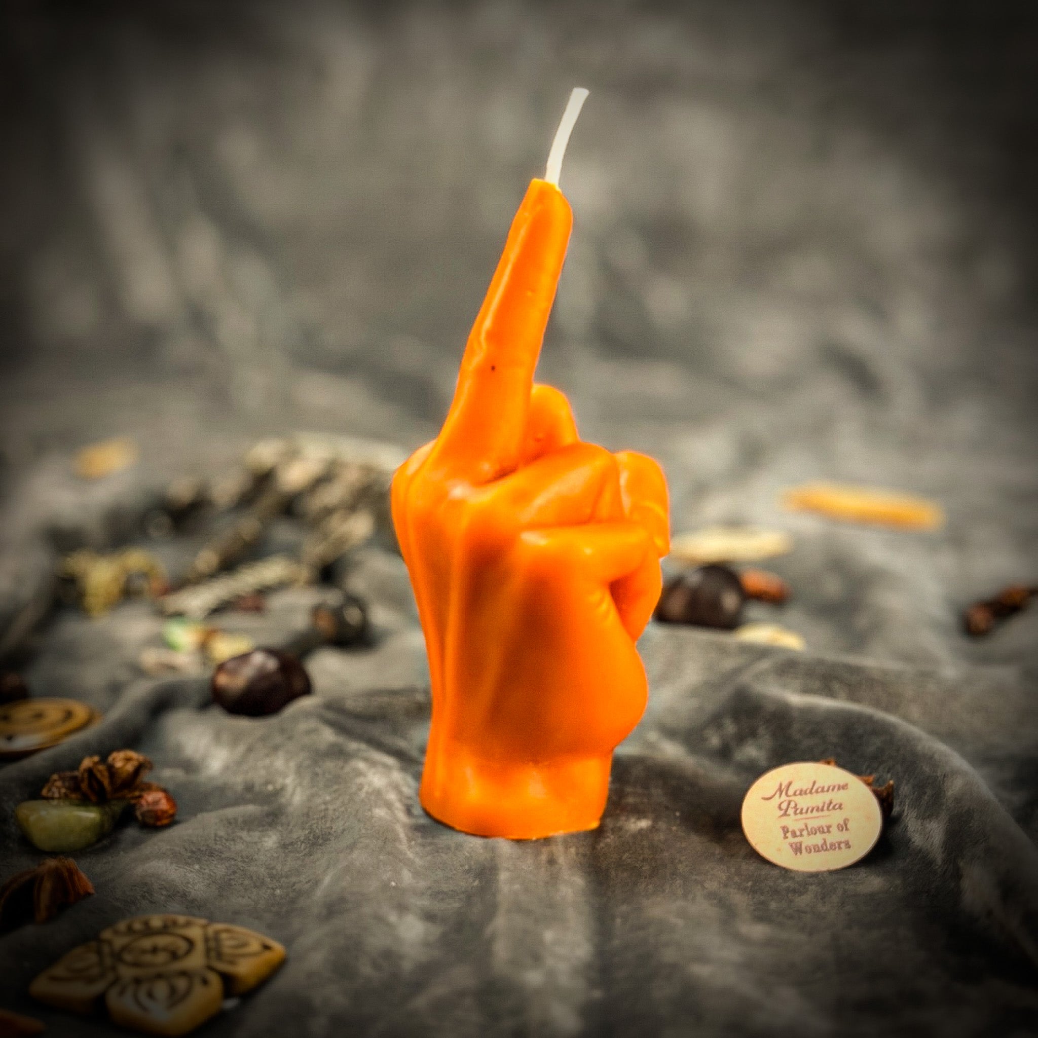 Beeswax Middle Finger Spell Candle