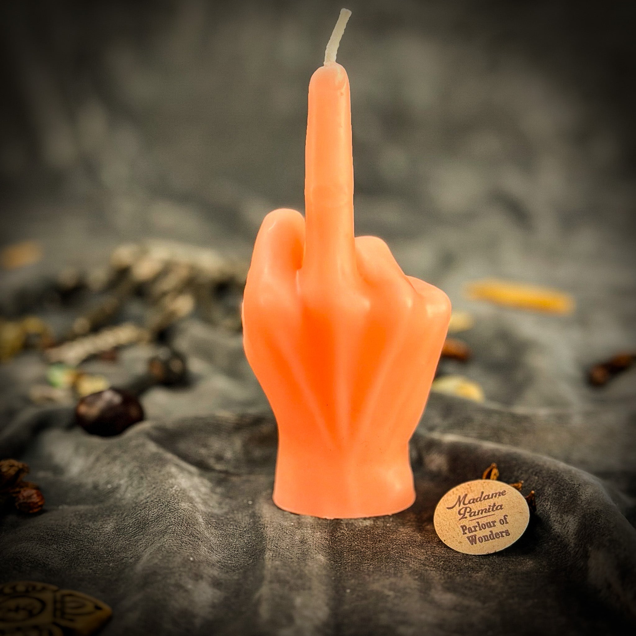 Beeswax Middle Finger Spell Candle