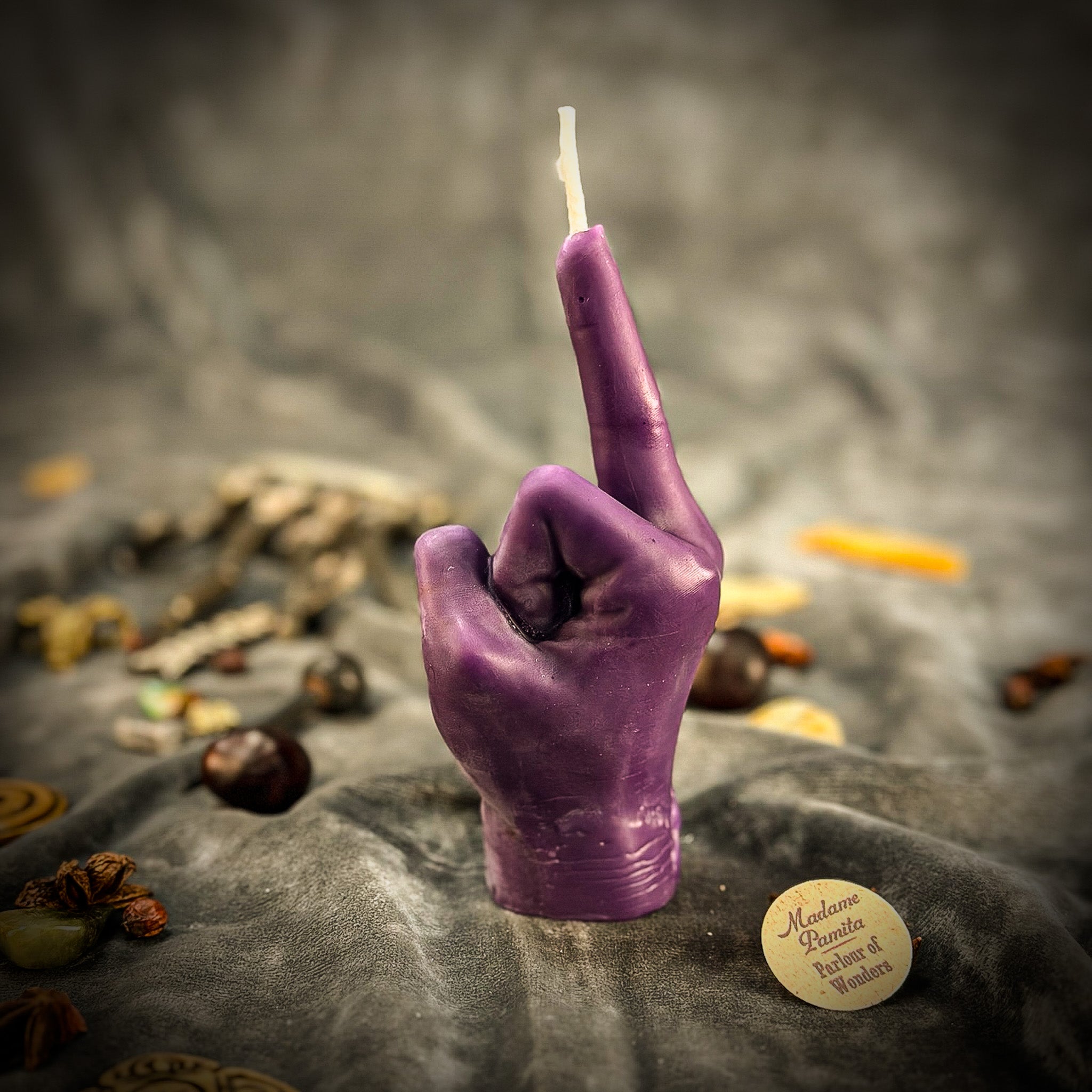 Beeswax Middle Finger Spell Candle