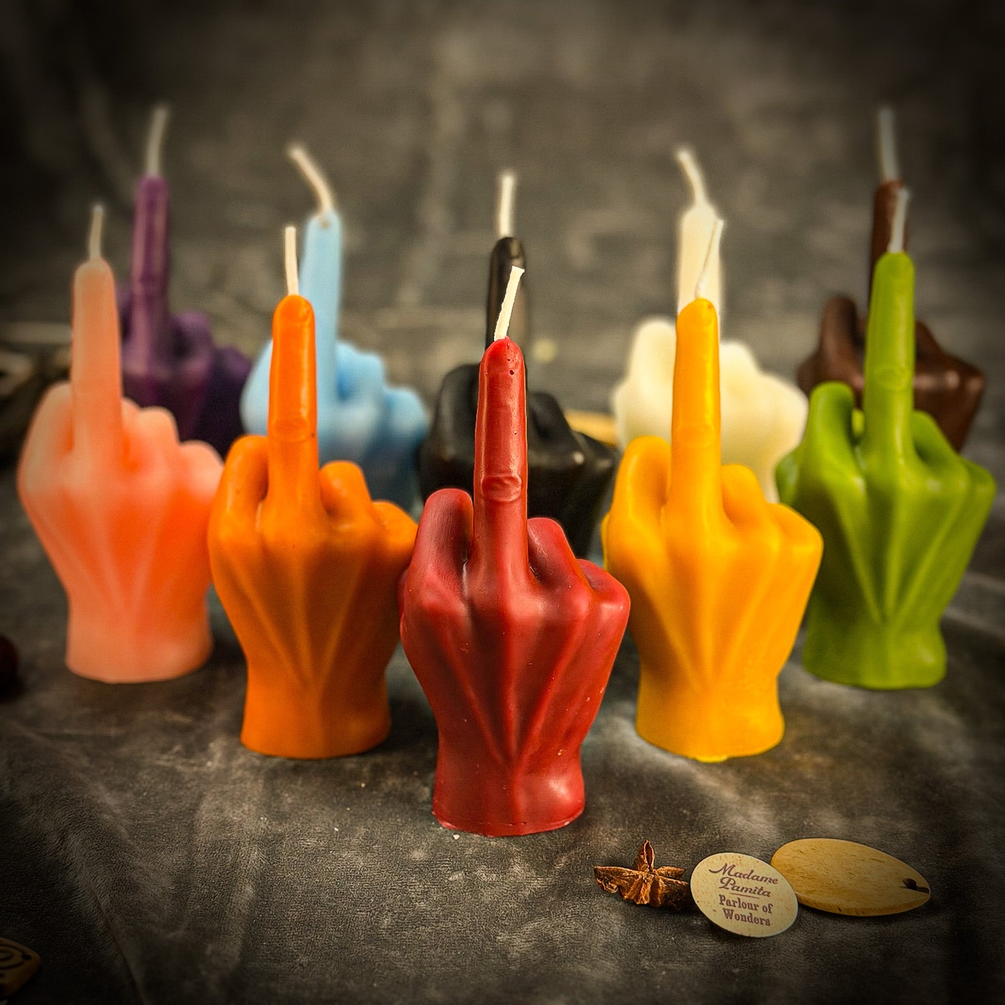 Beeswax Middle Finger Spell Candle