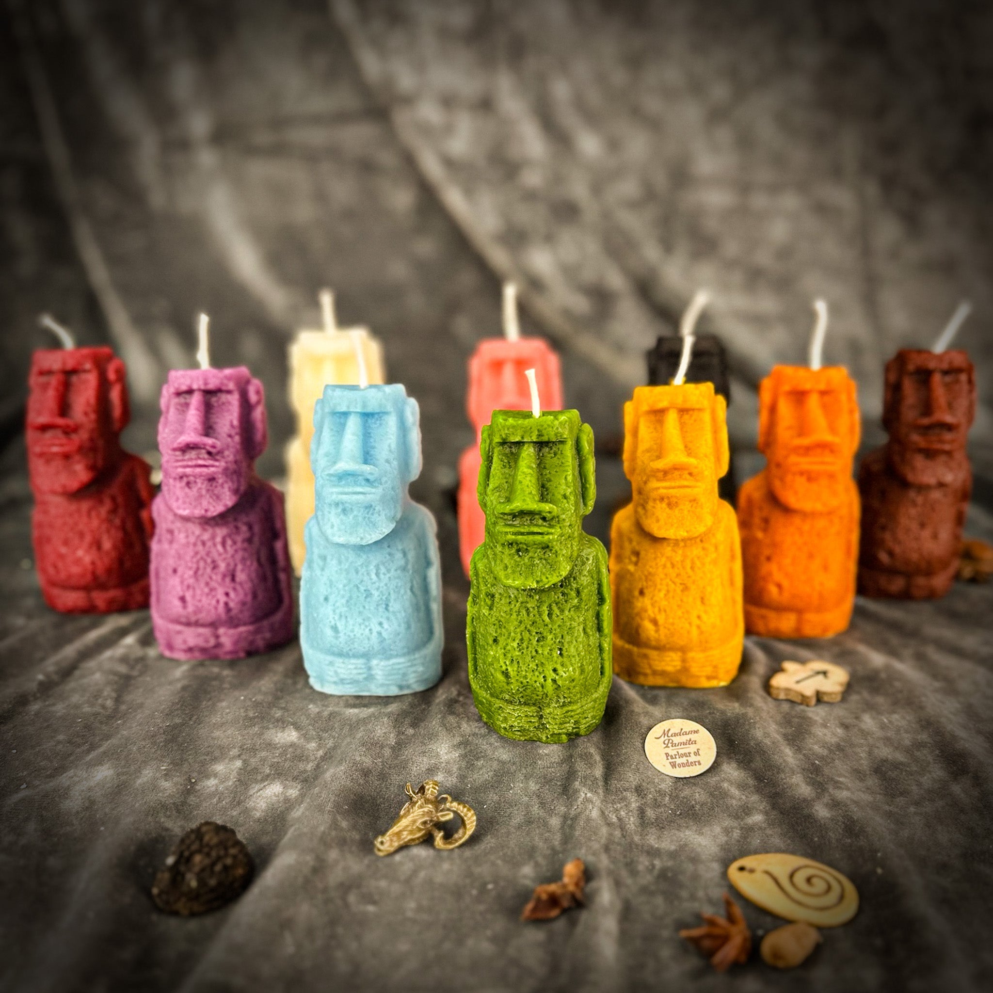 Beeswax Moai Ancestral Power Spell Candle - Ancestors & Spirit Guide Protection
