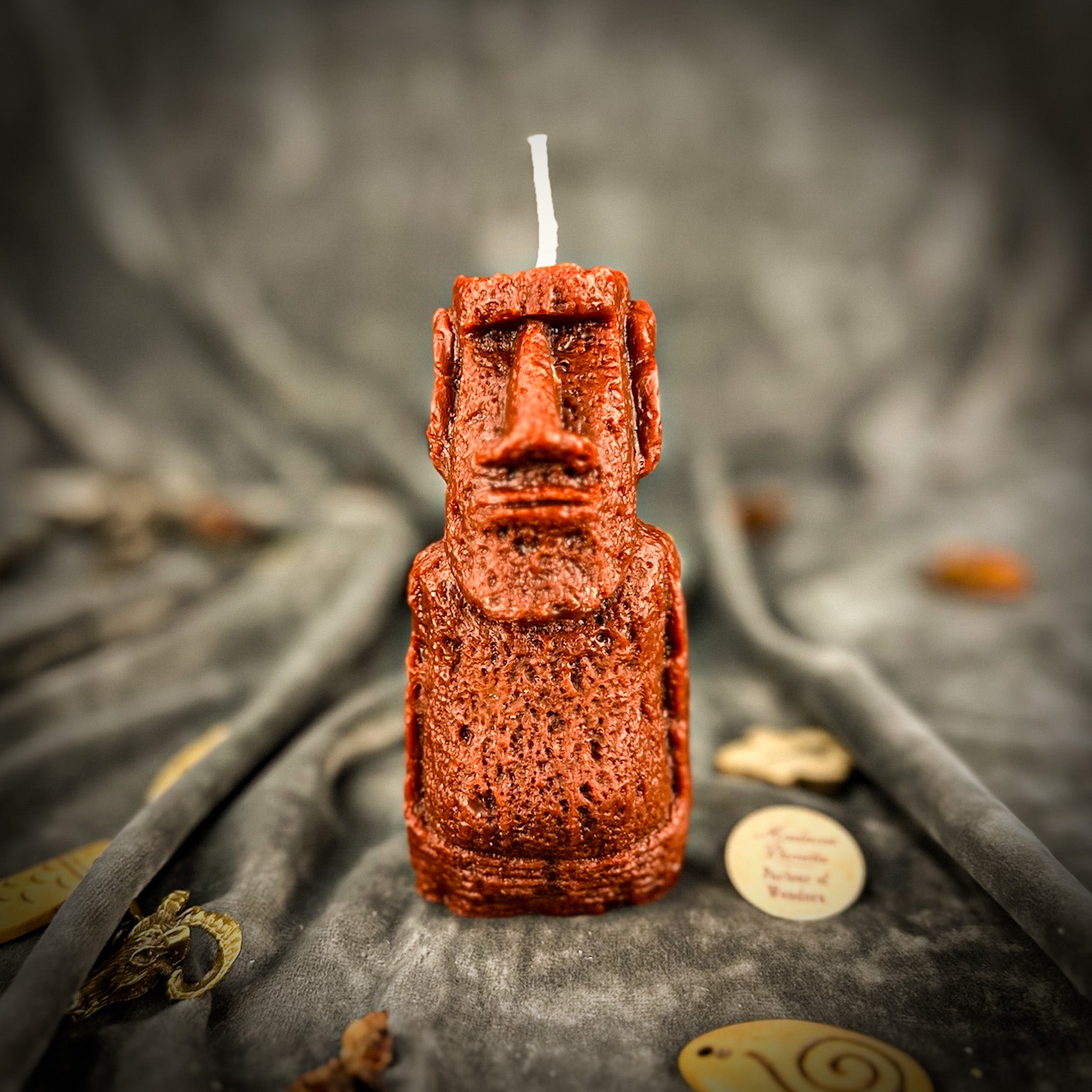 Beeswax Moai Ancestral Power Spell Candle - Ancestors & Spirit Guide Protection