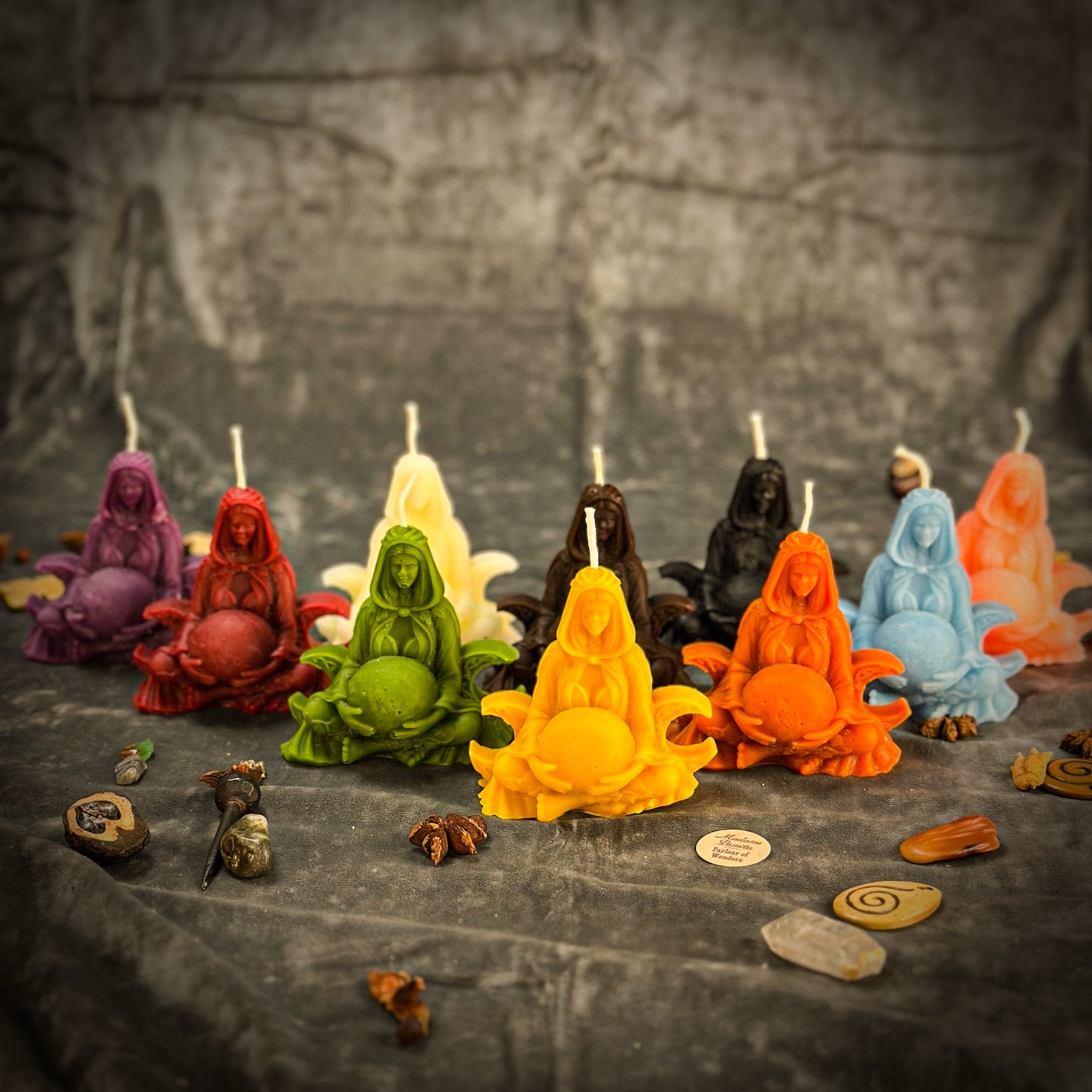 Beeswax Moon Goddess Spell Candle