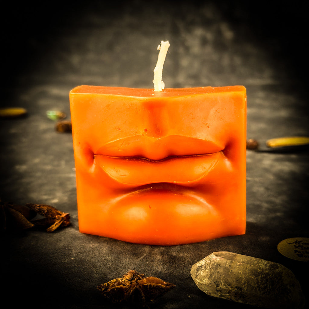 Beeswax Ex-Voto Mouth Spell Candle