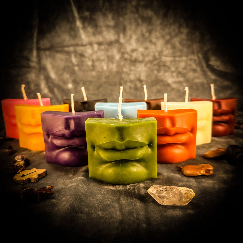 Beeswax Ex-Voto Mouth Spell Candle