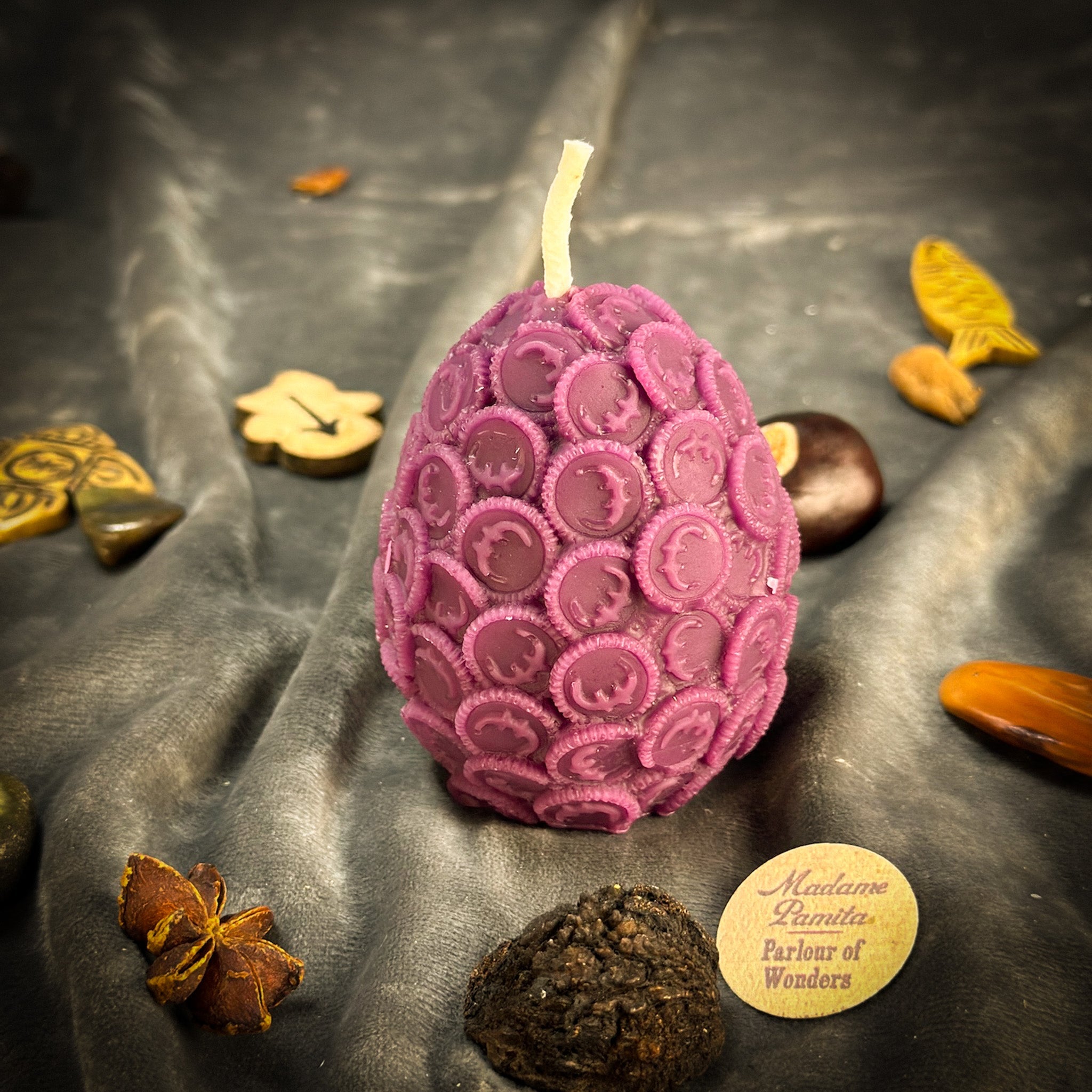 Beeswax Nest Egg Spell Candle