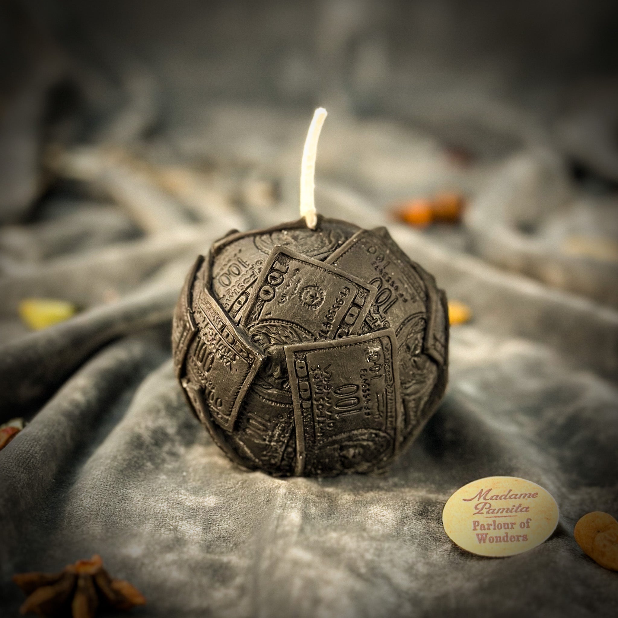 Beeswax Rolling in Dough Money Spell Candle