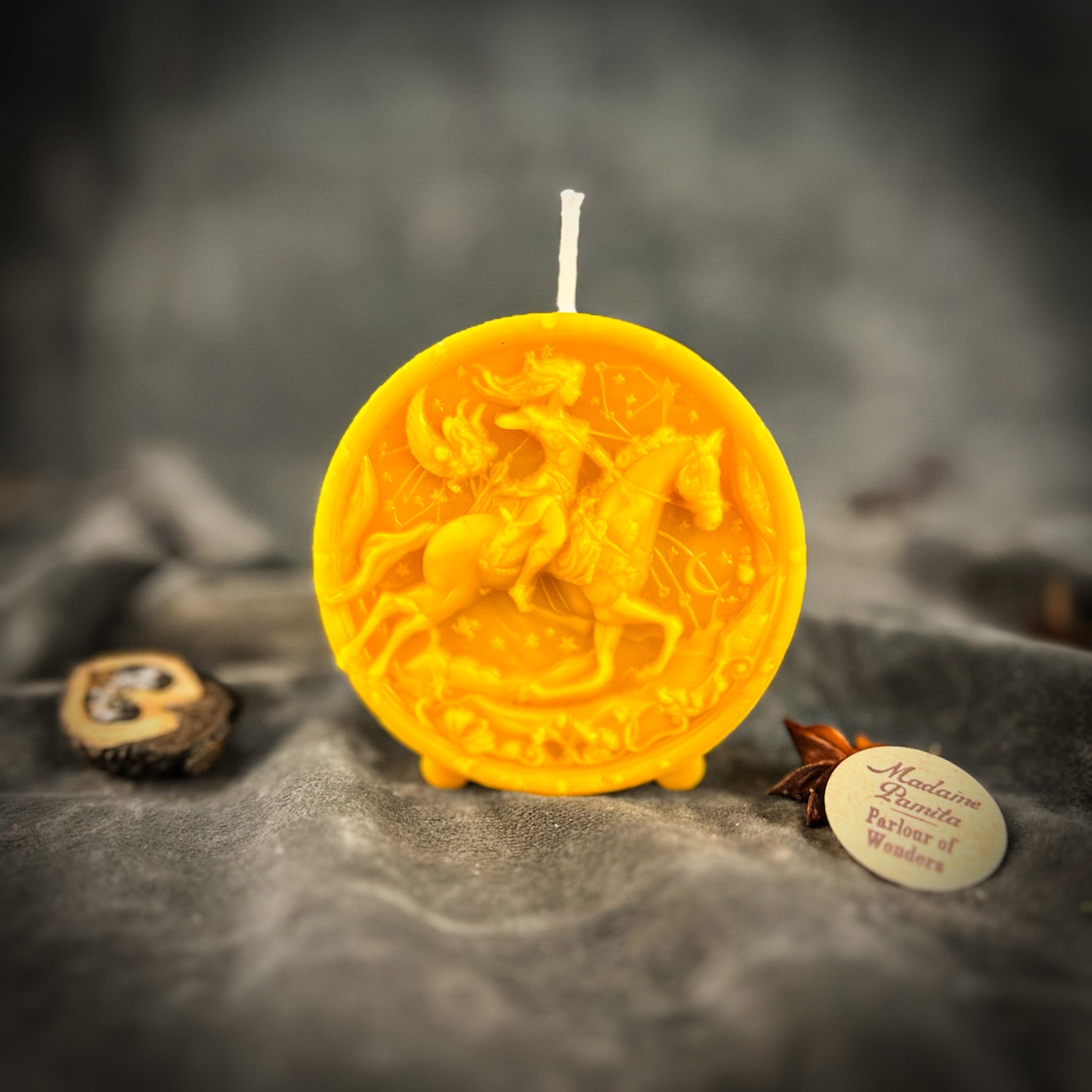 Beeswax Sagittarius Archer Zodiac Spell Candle