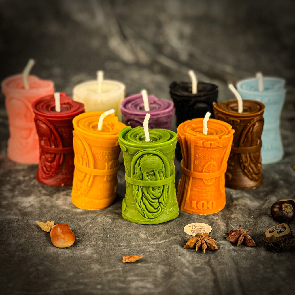 Beeswax Pay Me Spell Candle