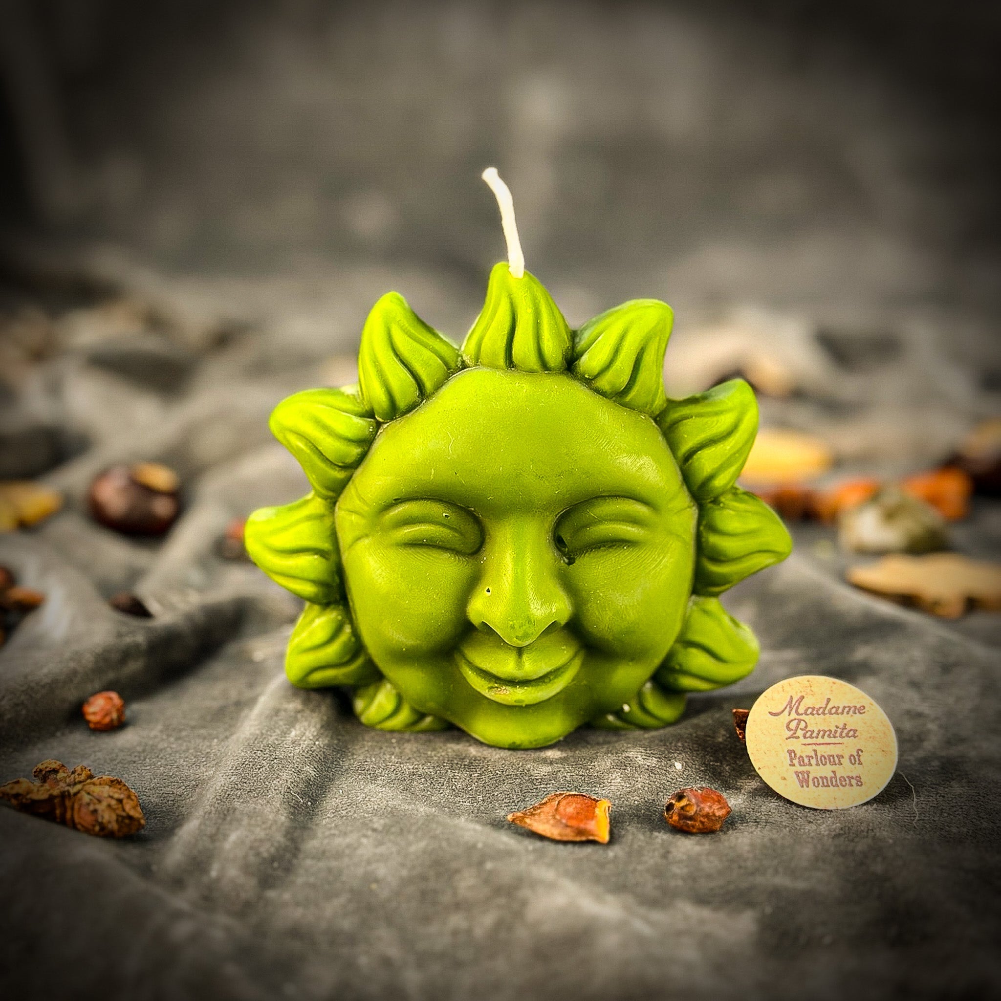 Beeswax Smiling Sun Spell Candle