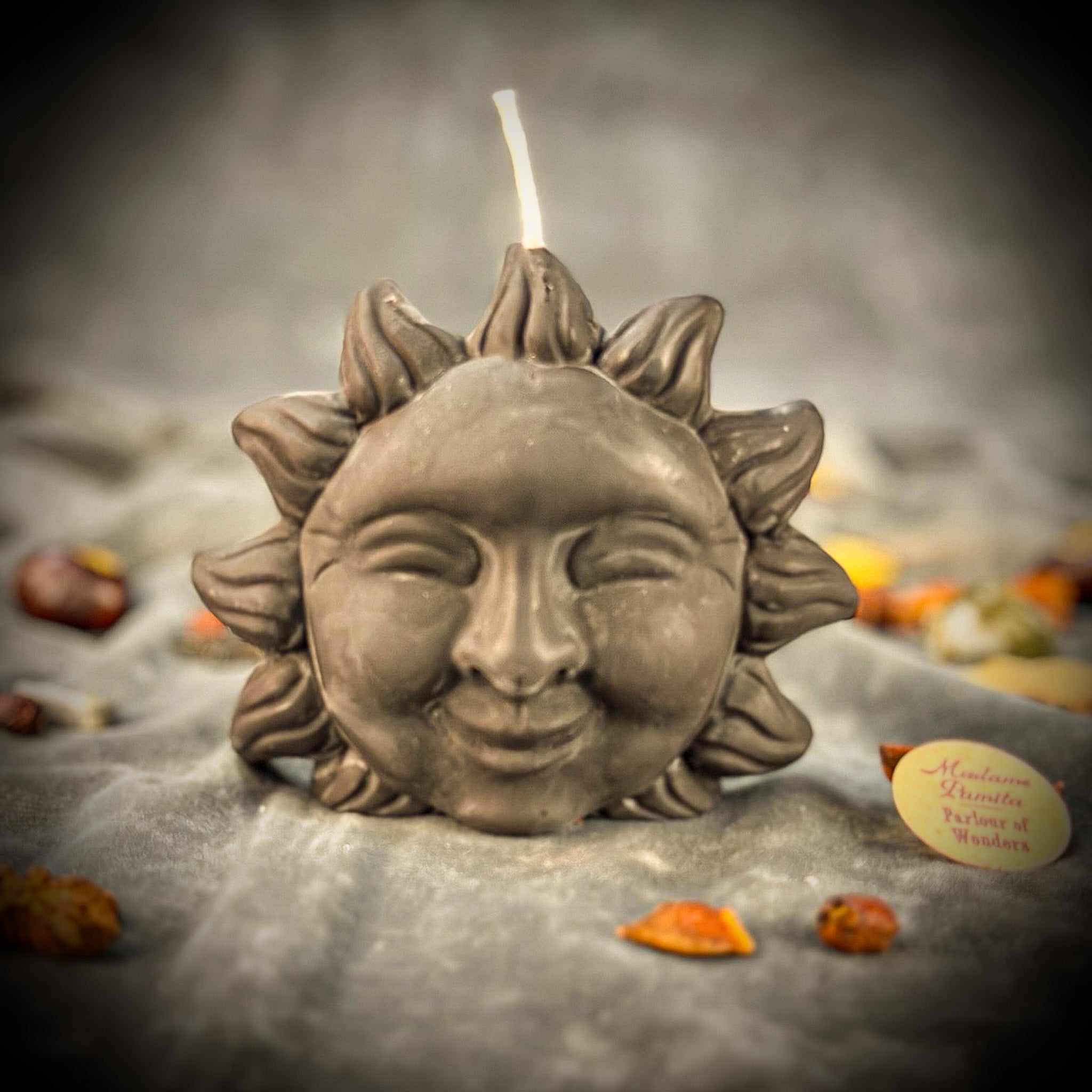 Beeswax Smiling Sun Spell Candle