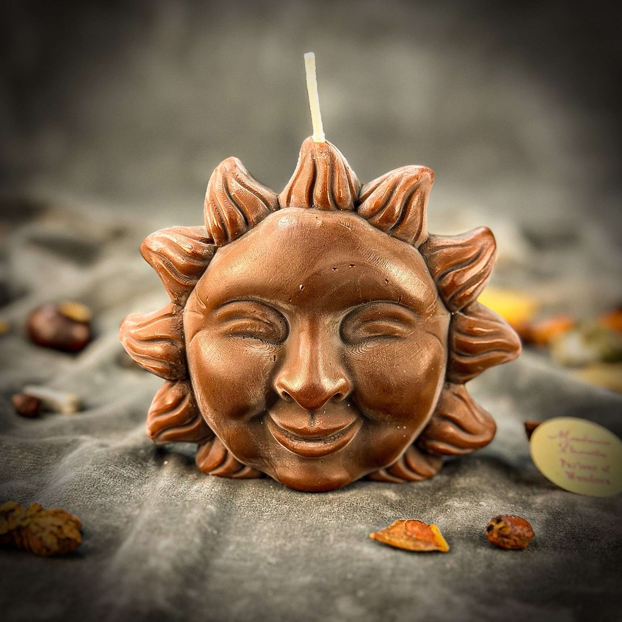 Beeswax Smiling Sun Spell Candle