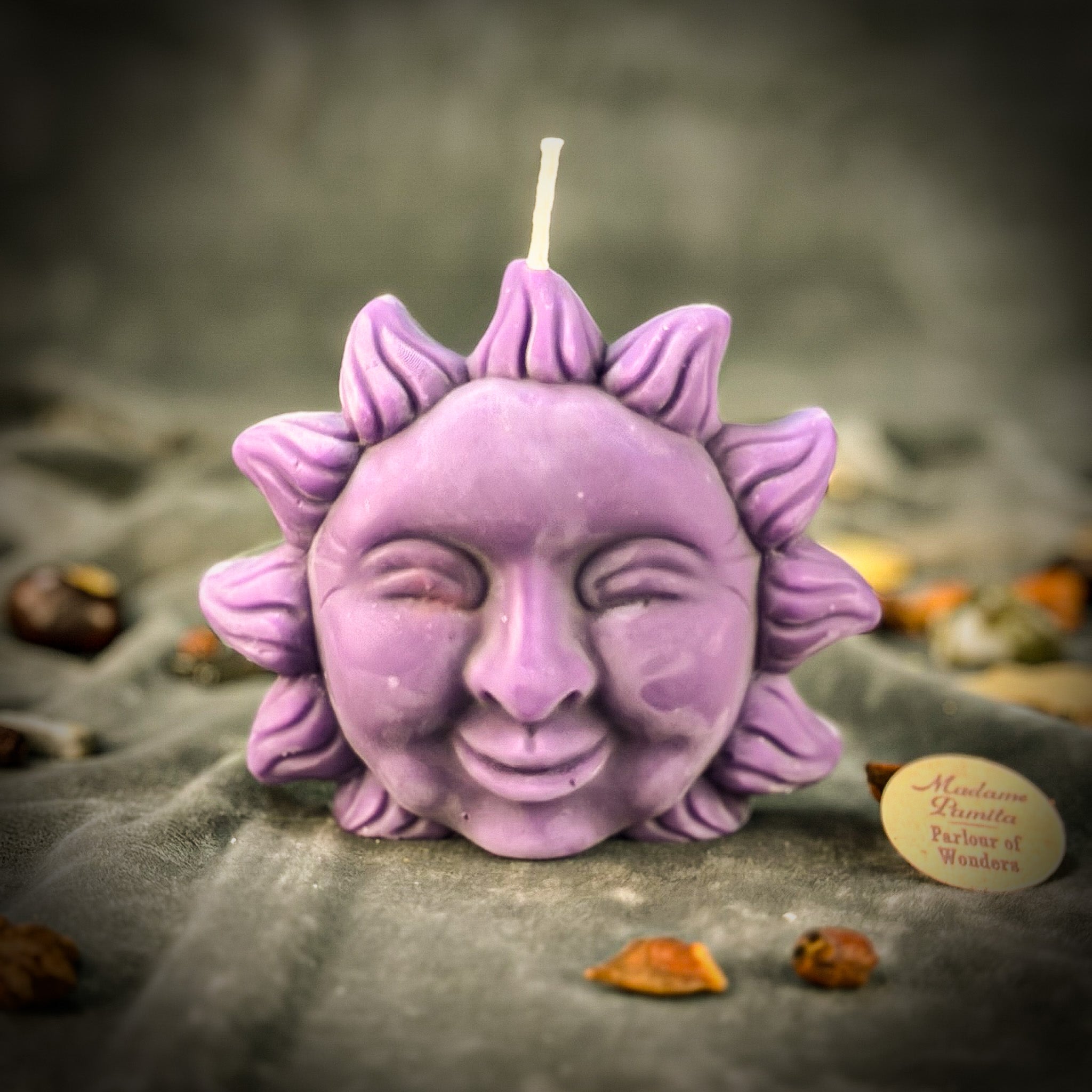 Beeswax Smiling Sun Spell Candle