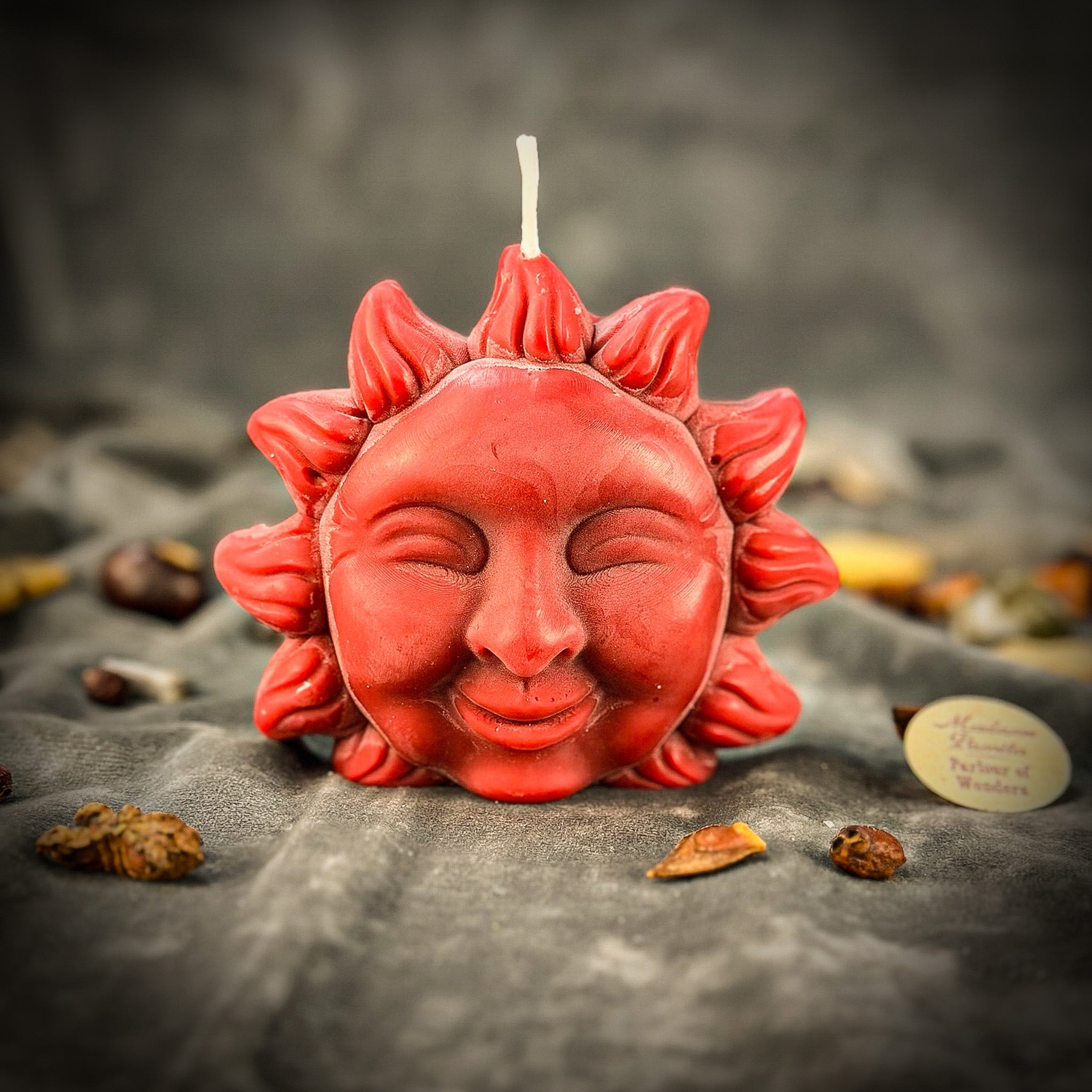 Beeswax Smiling Sun Spell Candle