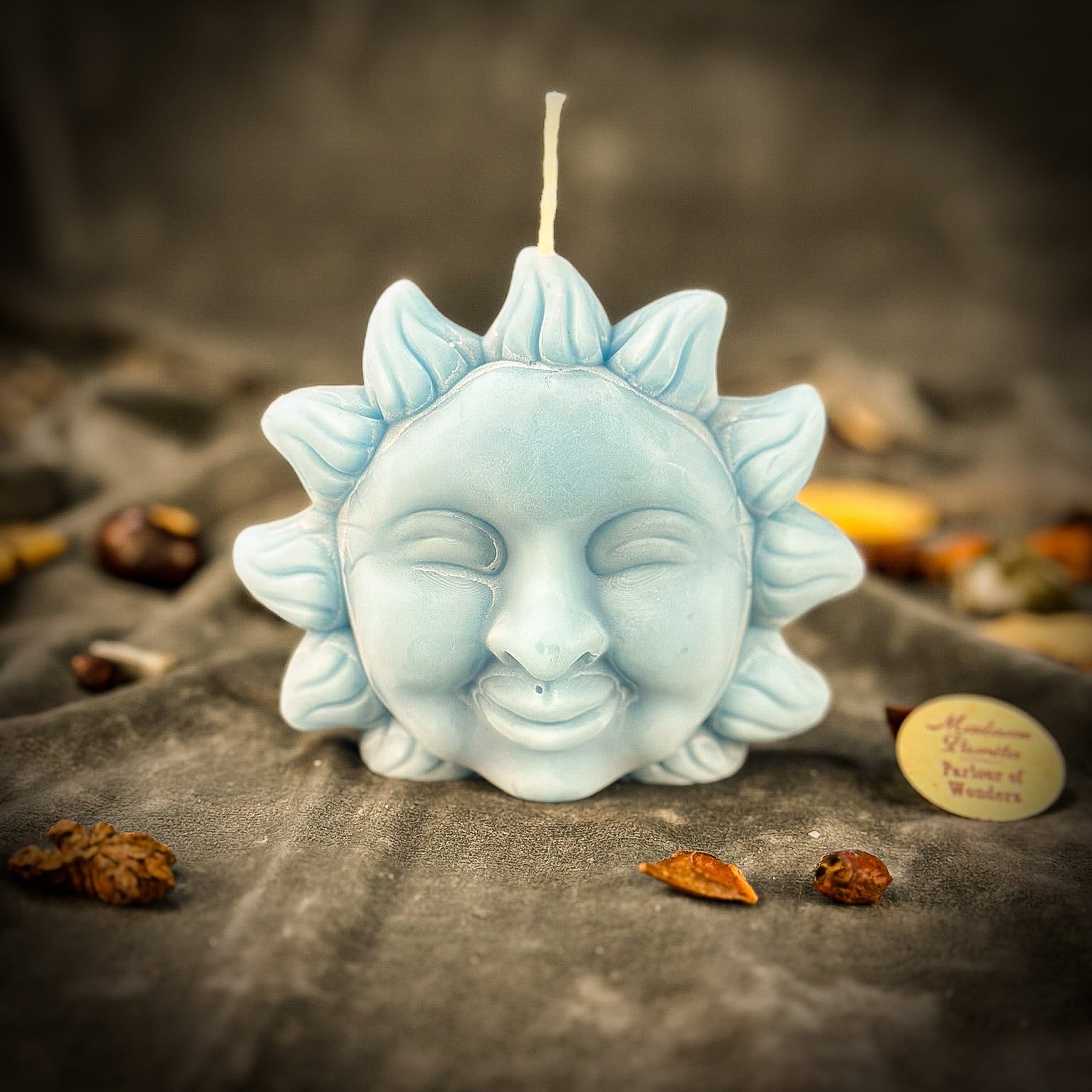 Beeswax Smiling Sun Spell Candle