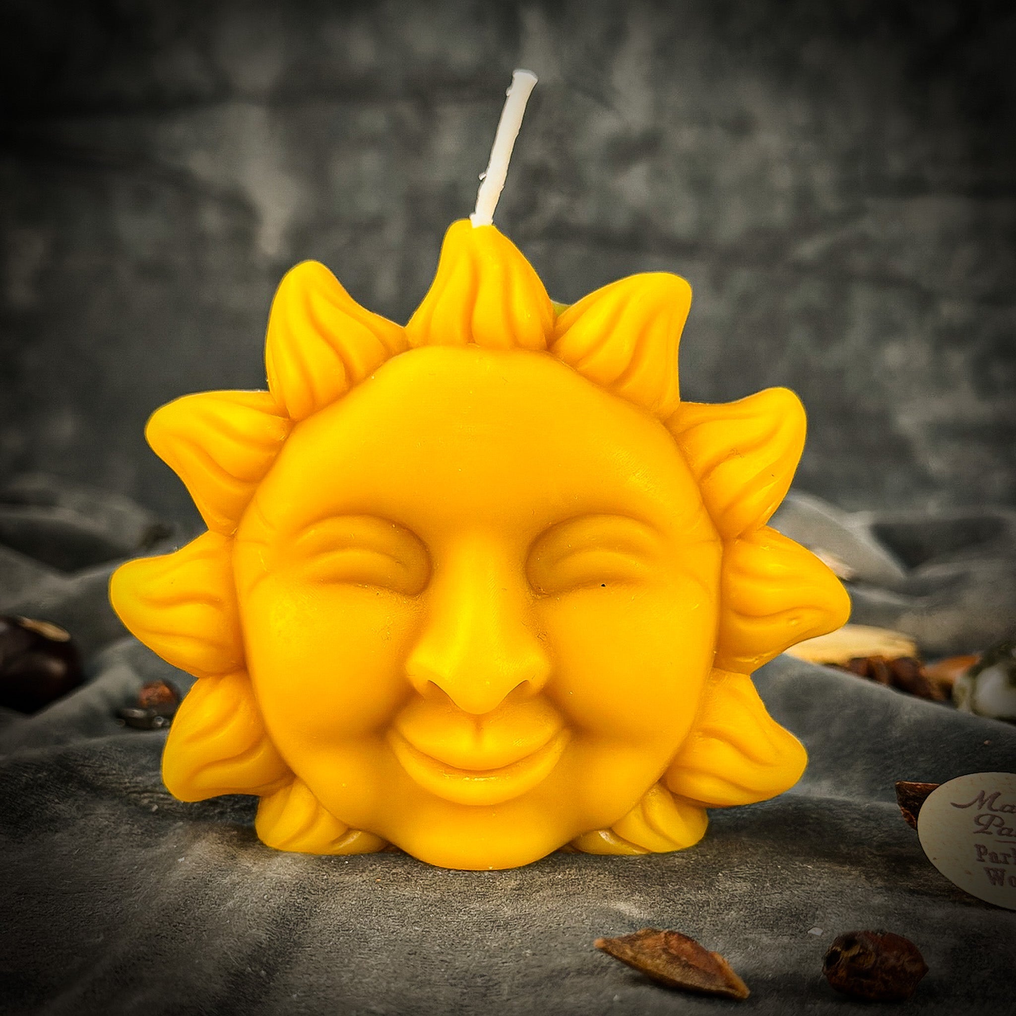 Beeswax Smiling Sun Spell Candle