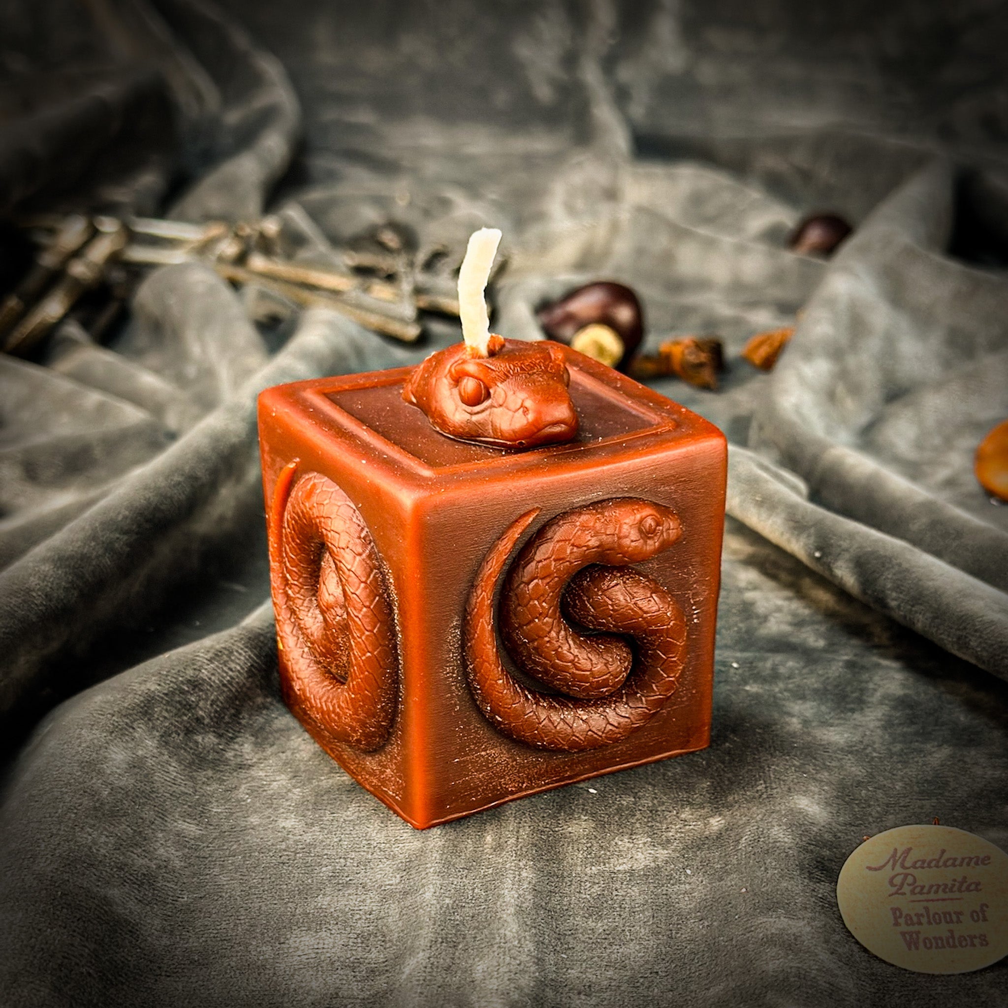 Beeswax Snake of Transformation Spell Candle