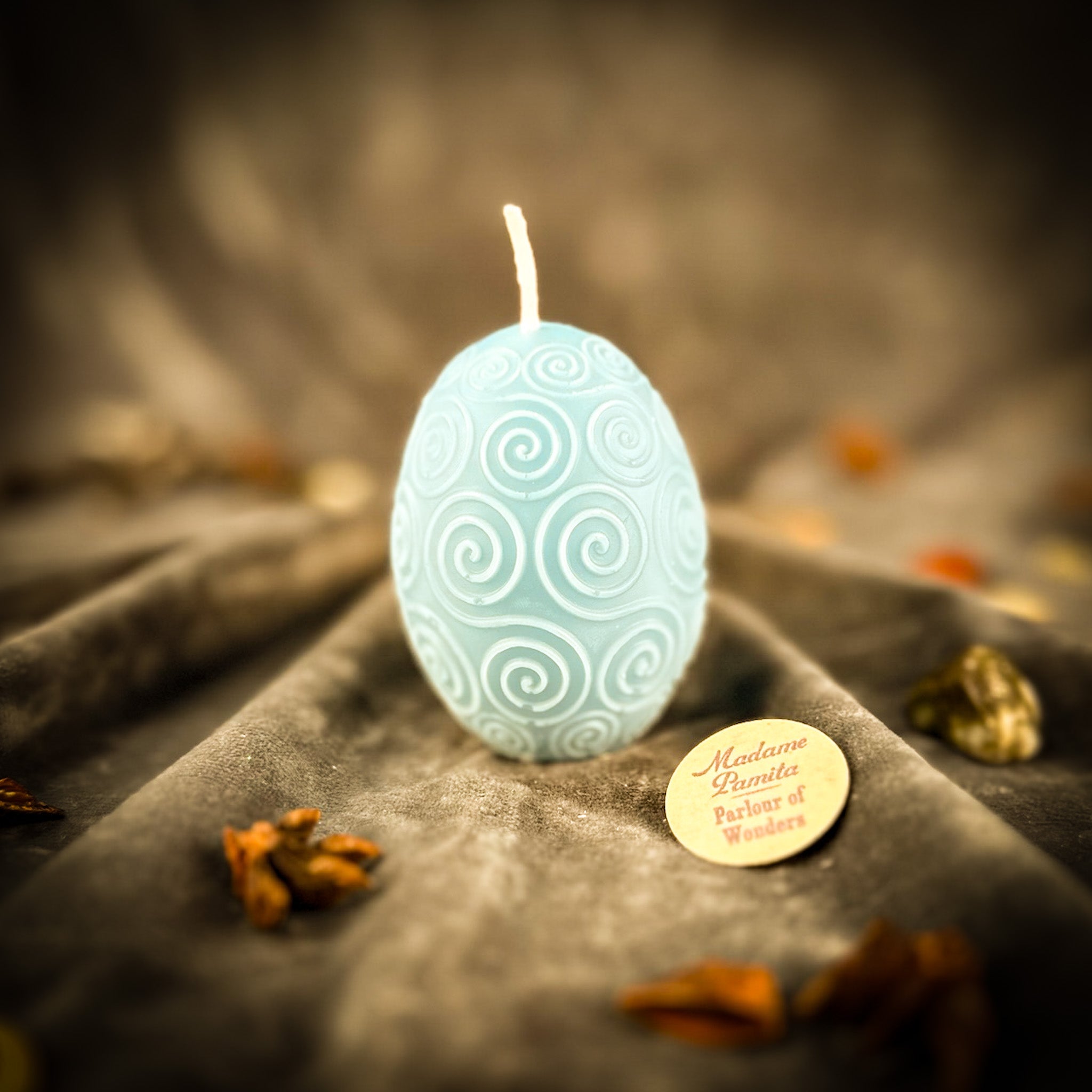 Beeswax Spiral Protection Pysanka Spell Candle