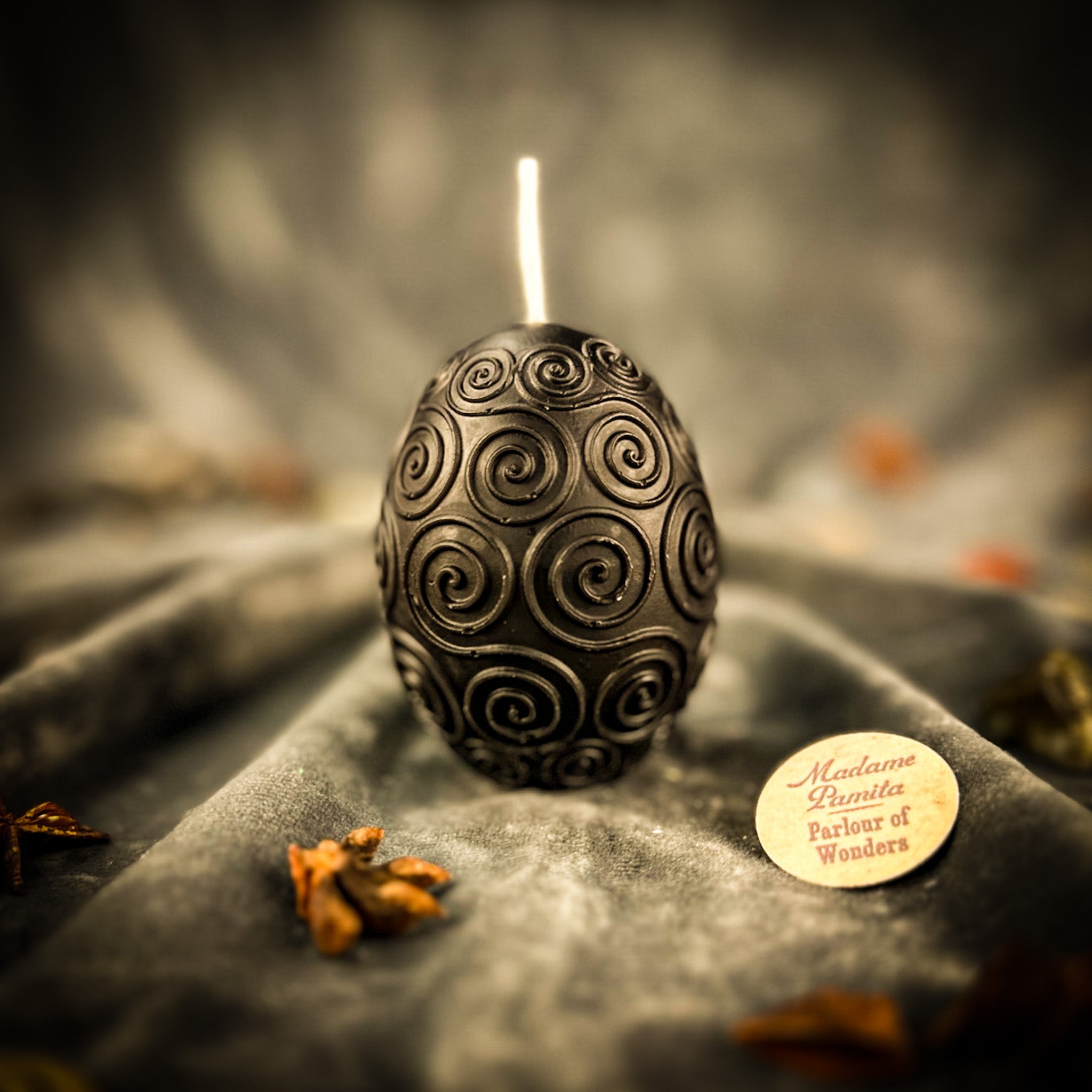 Beeswax Spiral Protection Pysanka Spell Candle