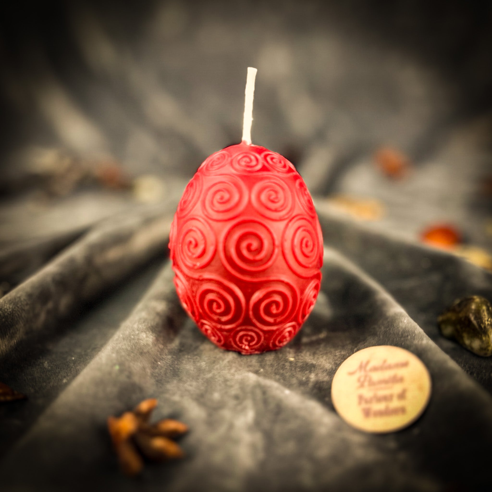 Beeswax Spiral Protection Pysanka Spell Candle