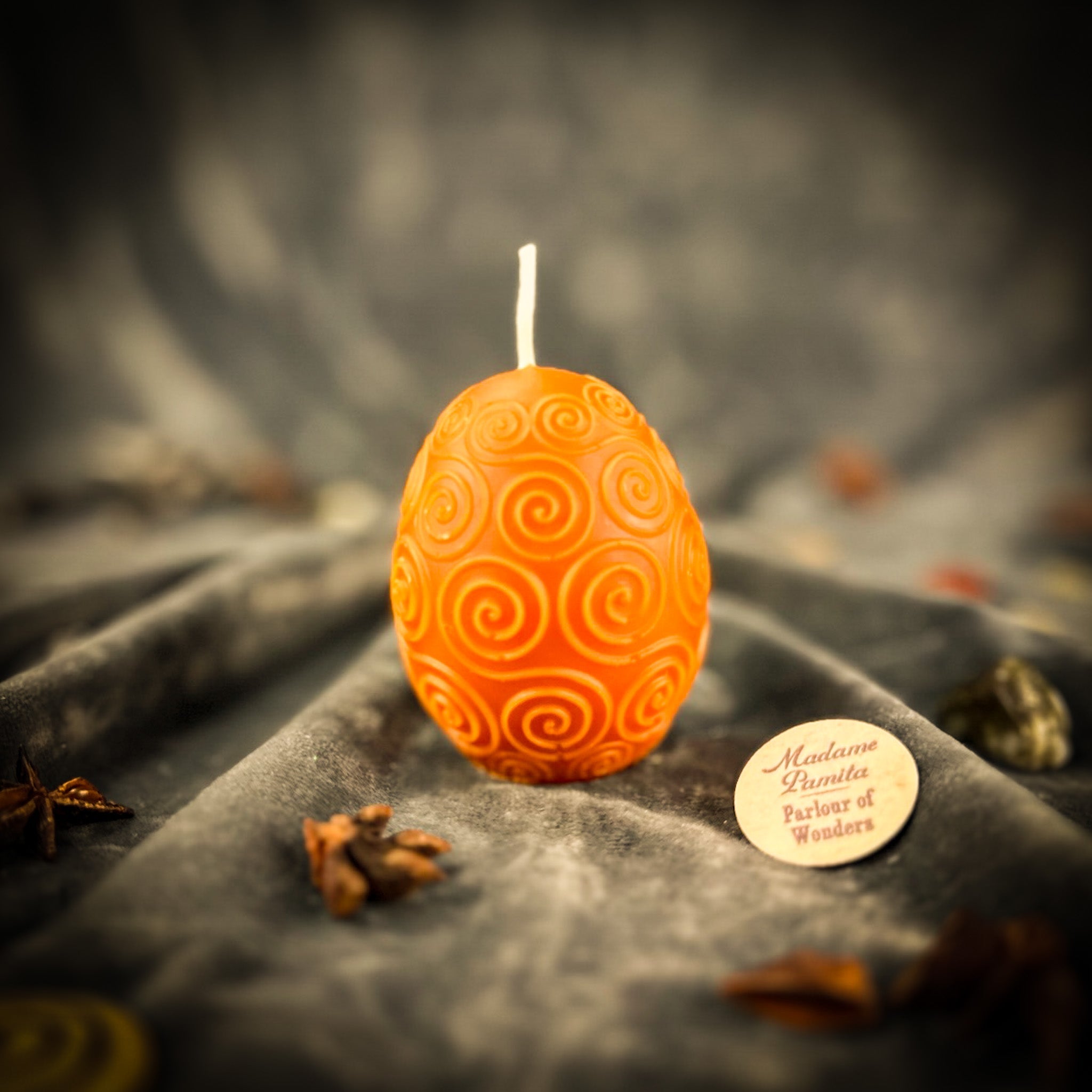 Beeswax Spiral Protection Pysanka Spell Candle