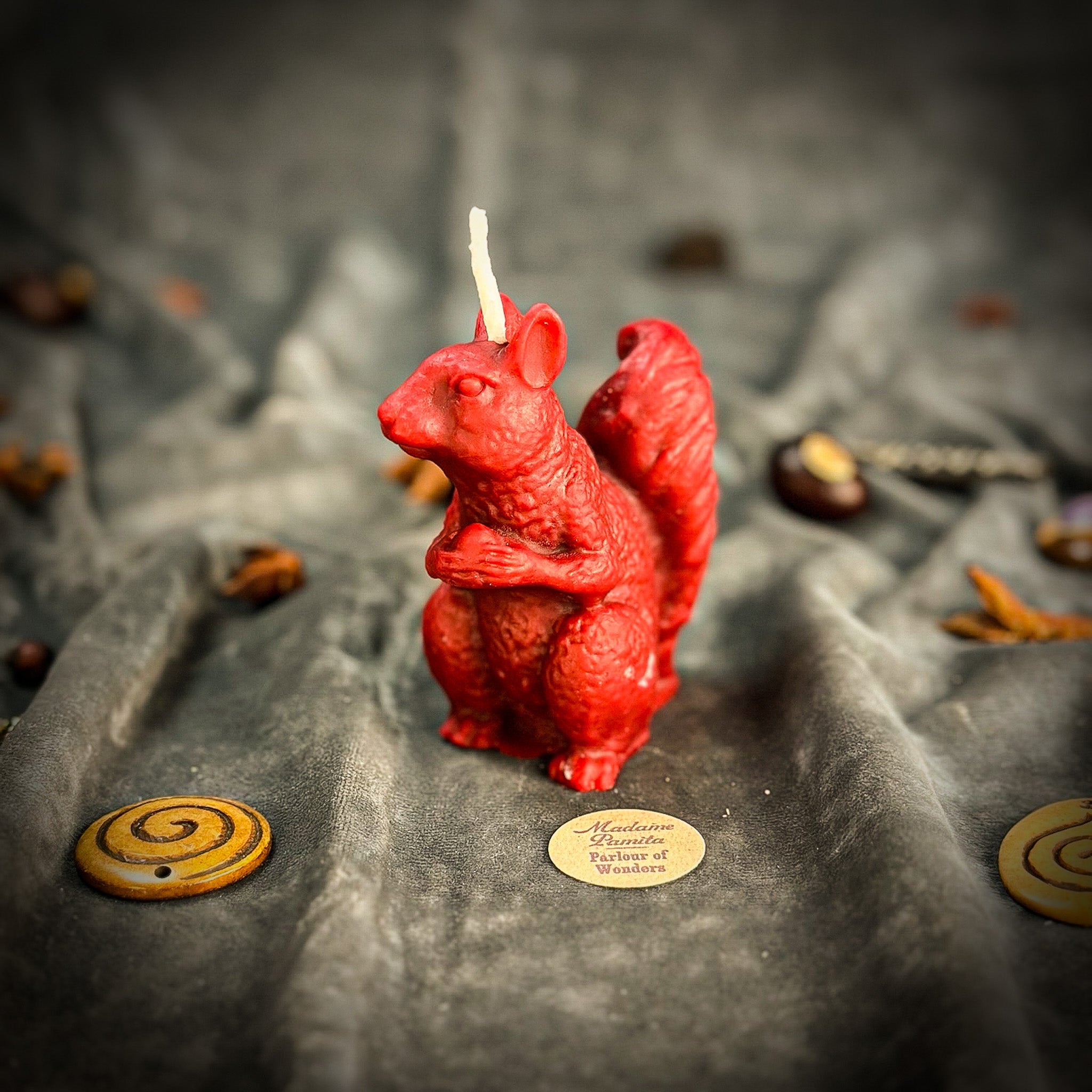 Beeswax Squirrel of Abundance Spell Candle - Savings, Prosperity & Preparation