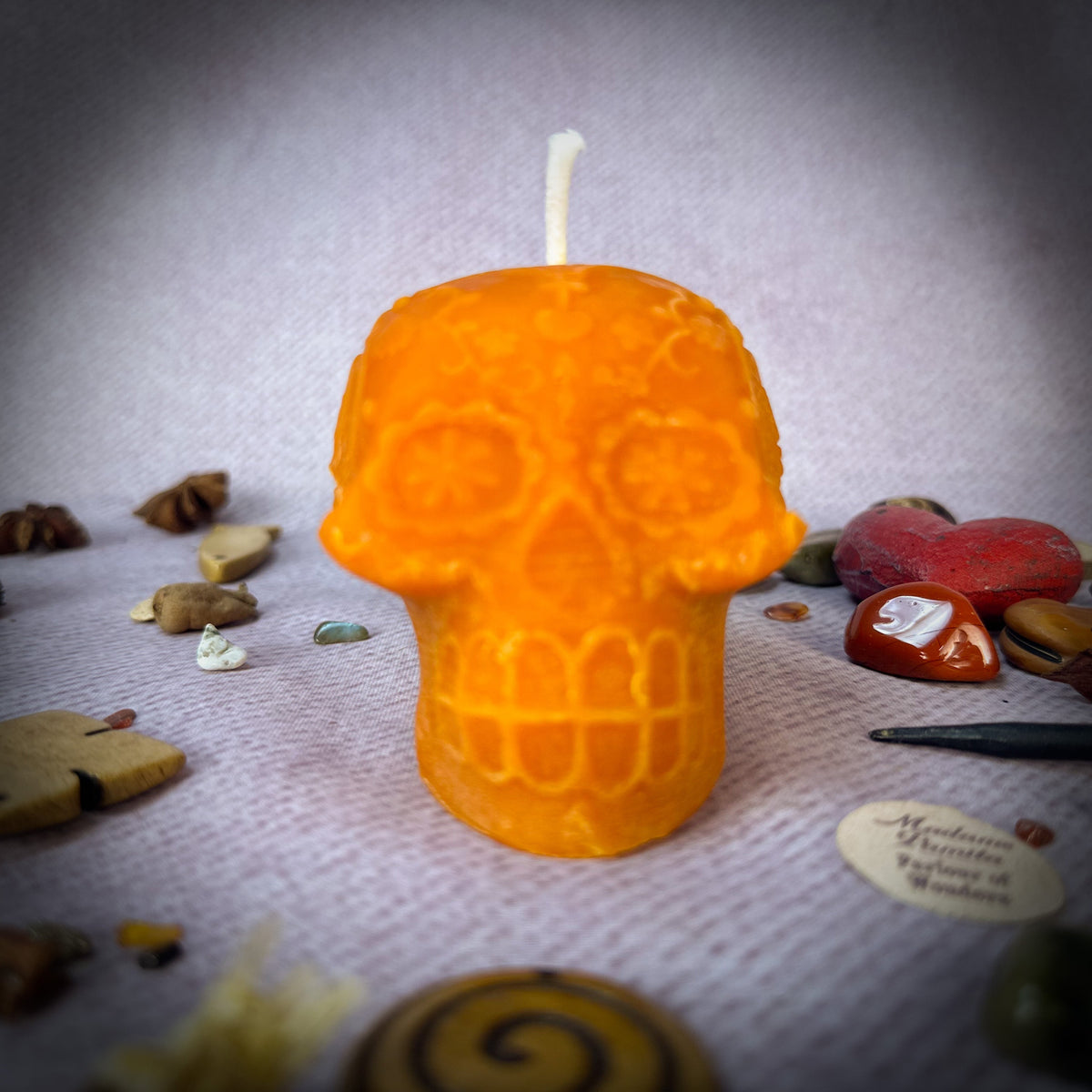 Sugar Skull Candle Spell Kit – Día de los Muertos Ancestor & Remembrance Magic