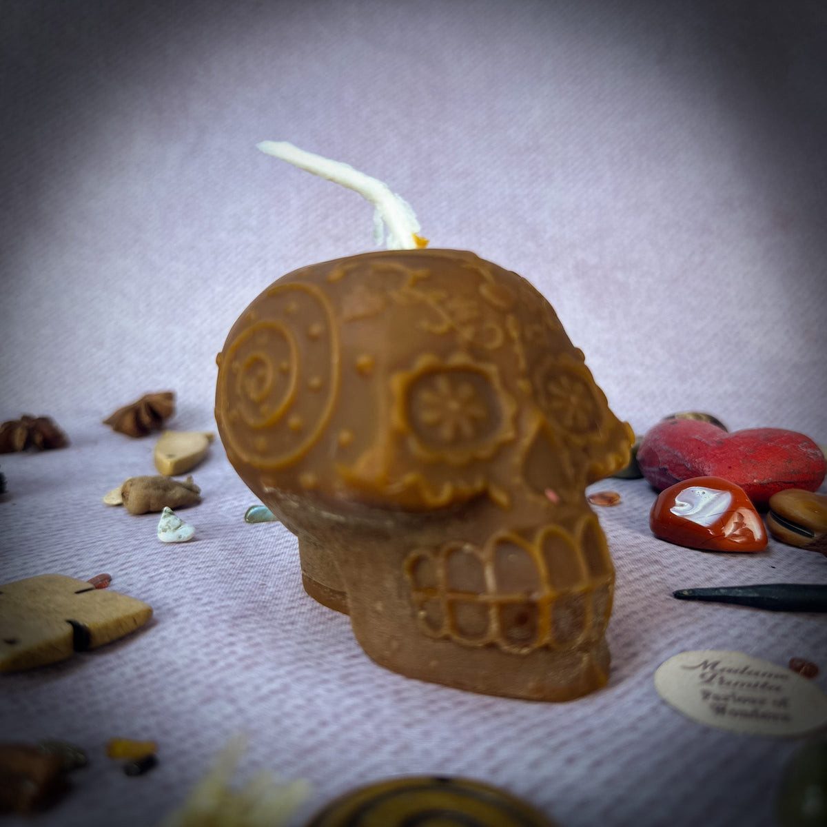 Sugar Skull Candle Spell Kit – Día de los Muertos Ancestor & Remembrance Magic