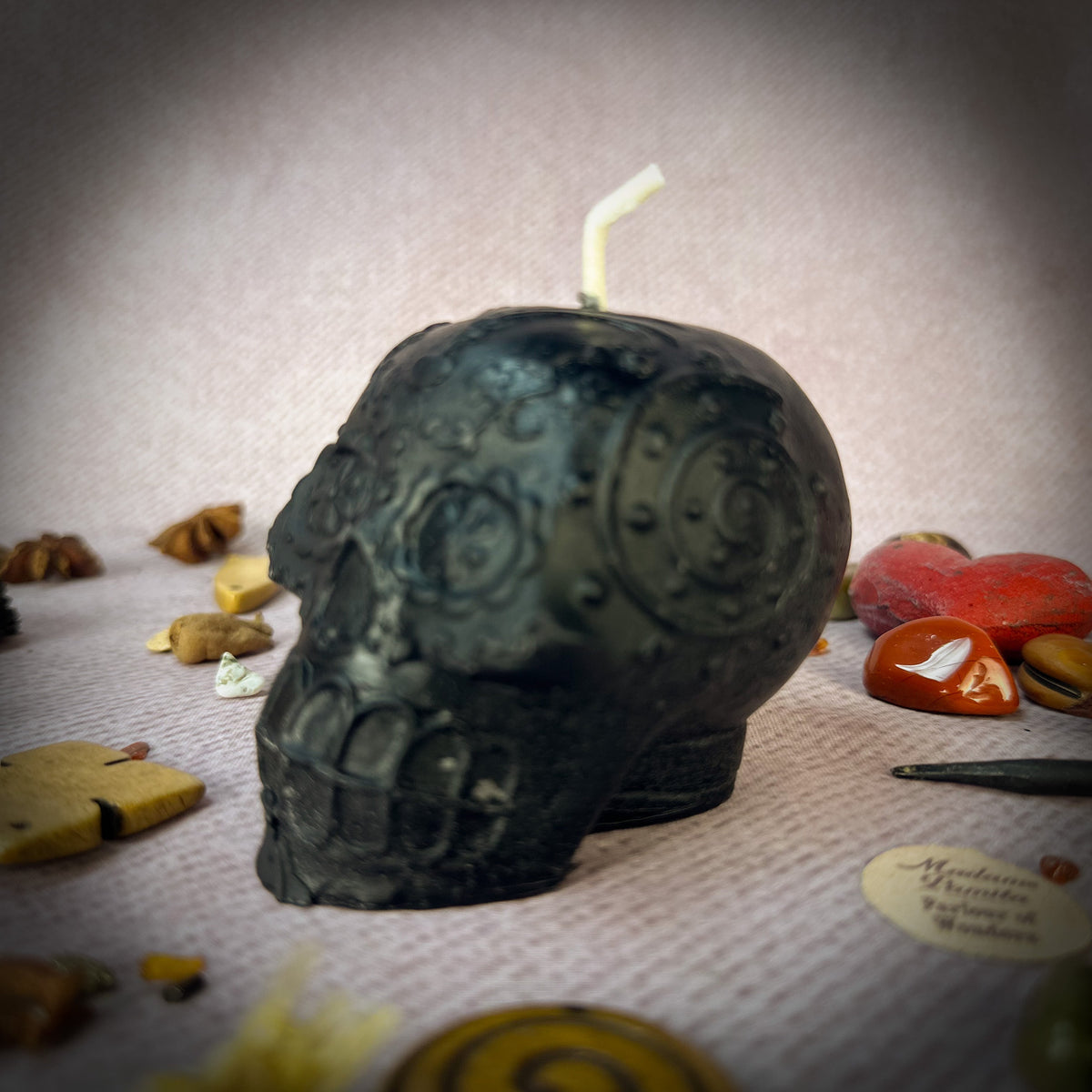 Sugar Skull Candle Spell Kit – Día de los Muertos Ancestor & Remembrance Magic