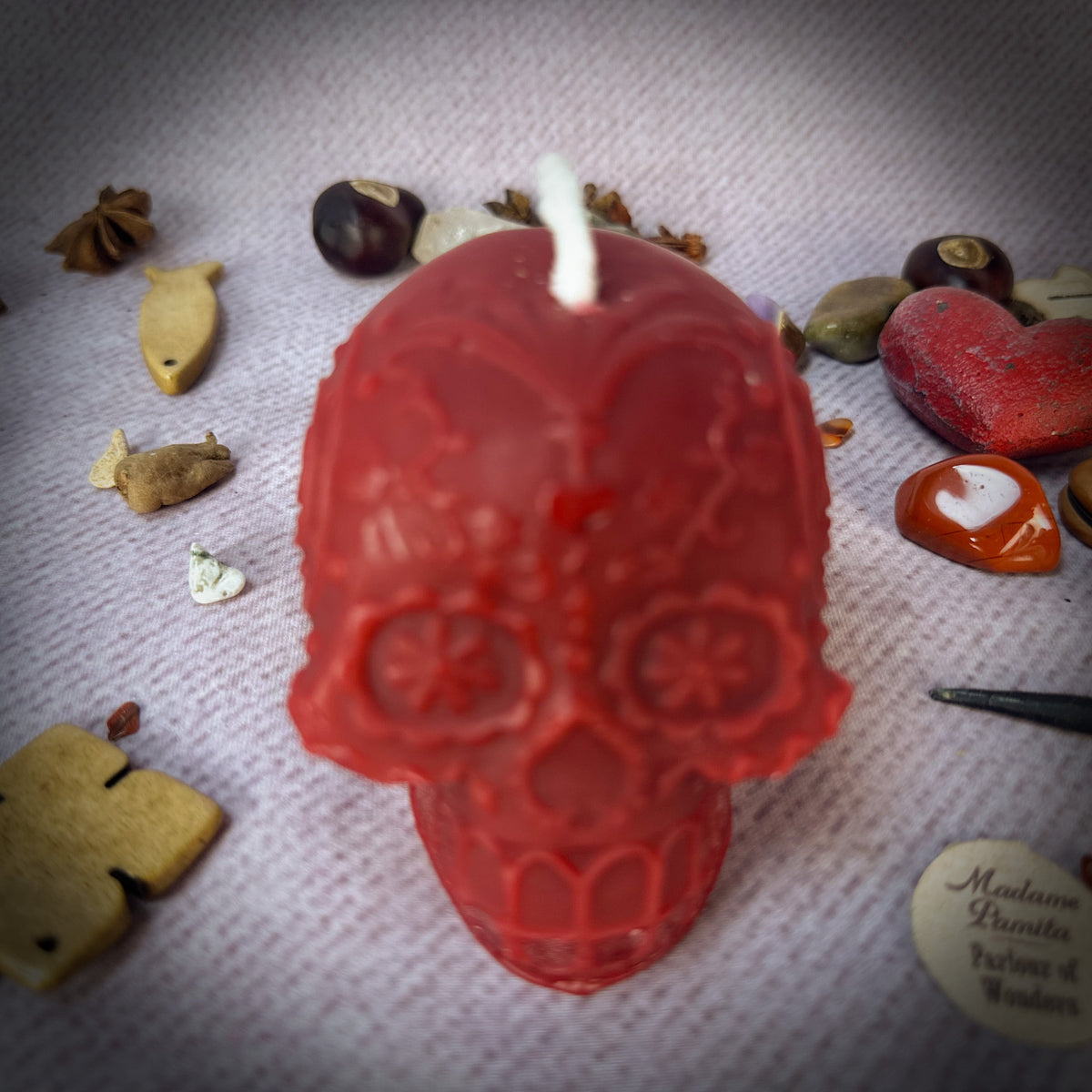 Sugar Skull Candle Spell Kit – Día de los Muertos Ancestor & Remembrance Magic