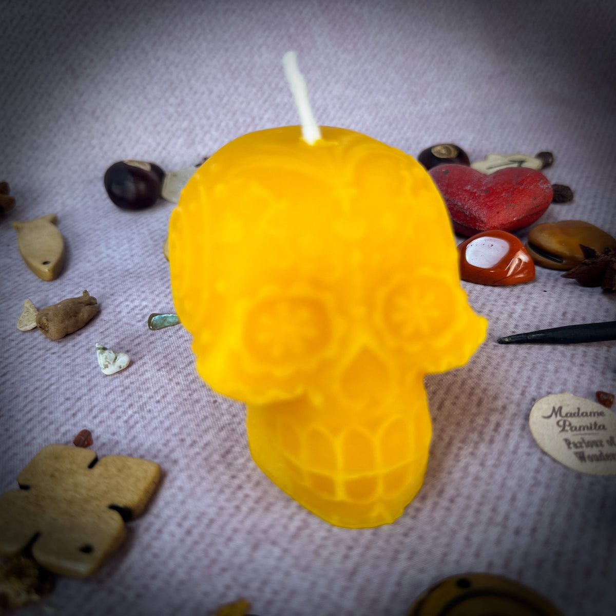 Sugar Skull Candle Spell Kit – Día de los Muertos Ancestor & Remembrance Magic