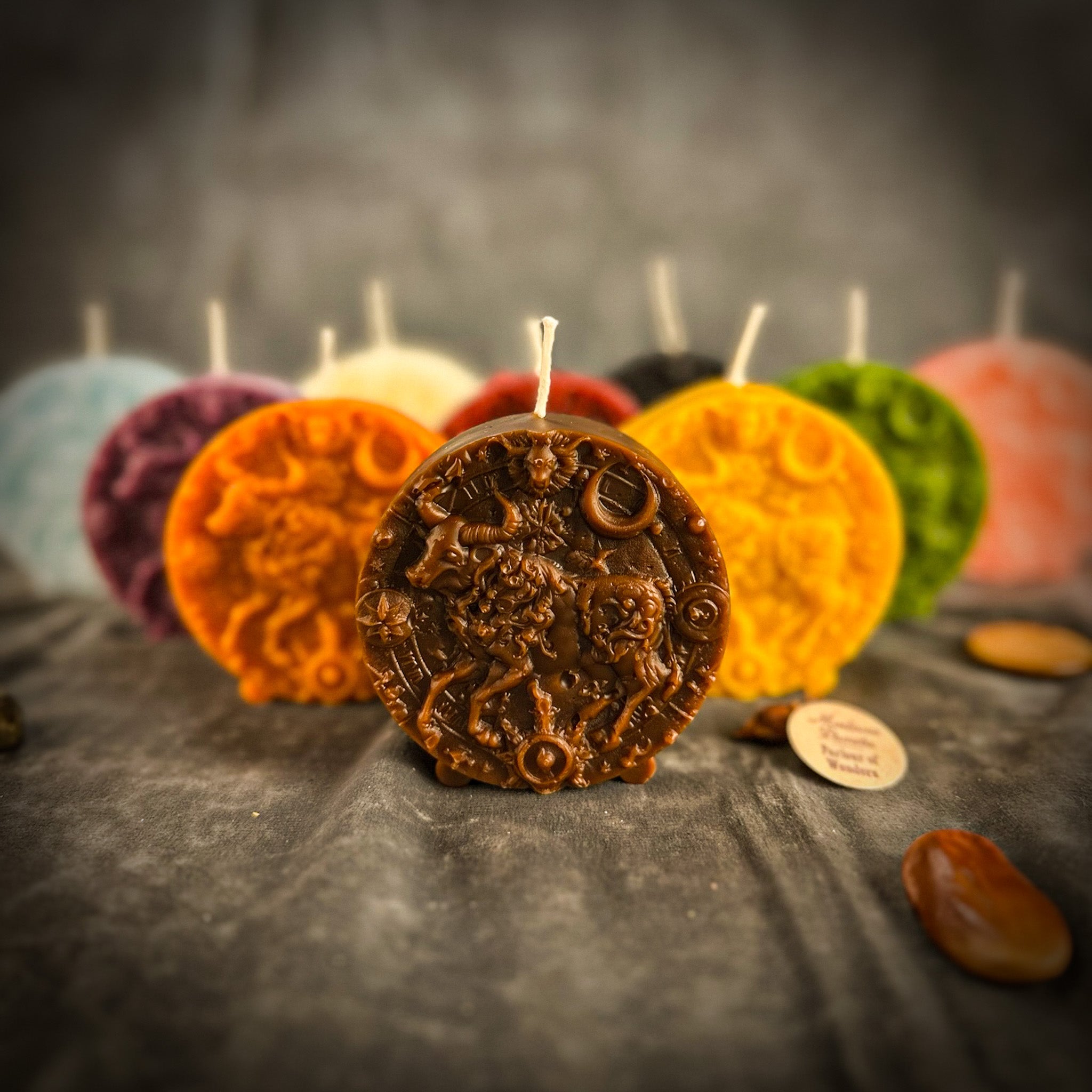 Beeswax Taurus Bull Zodiac Spell Candle