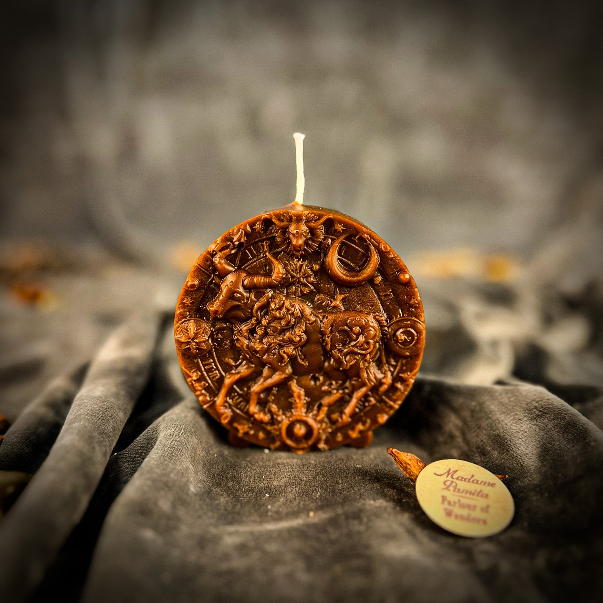 Beeswax Taurus Bull Zodiac Spell Candle