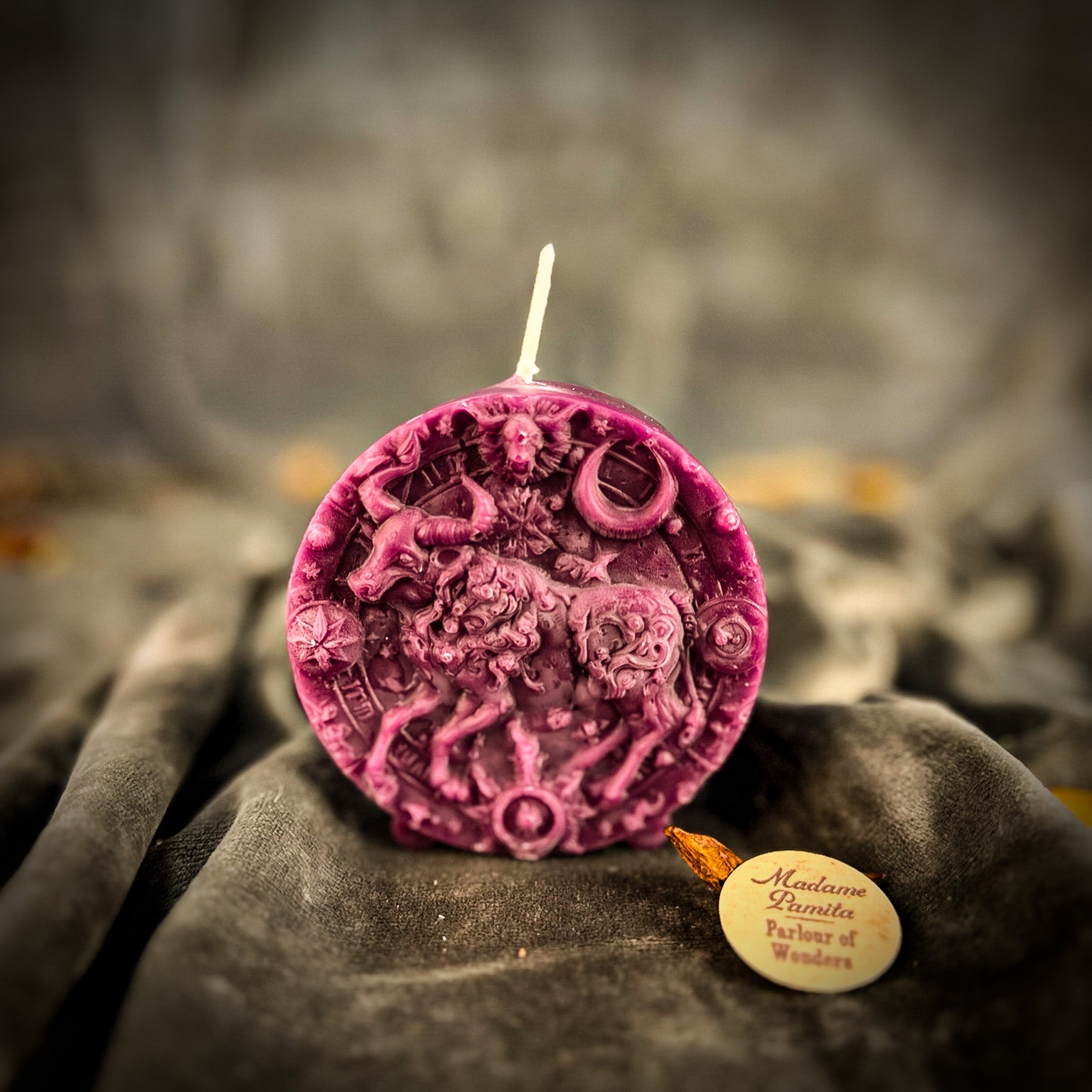 Beeswax Taurus Bull Zodiac Spell Candle