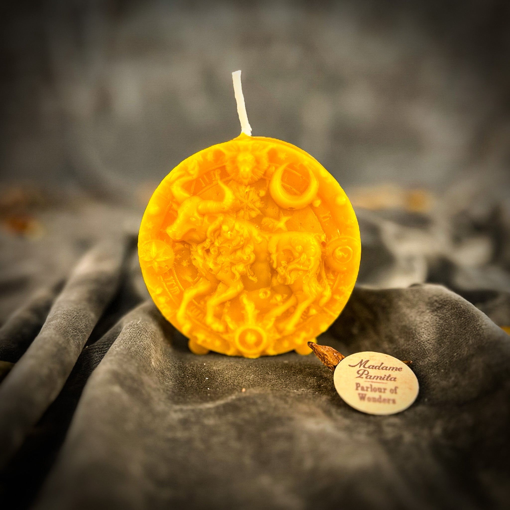Beeswax Taurus Bull Zodiac Spell Candle