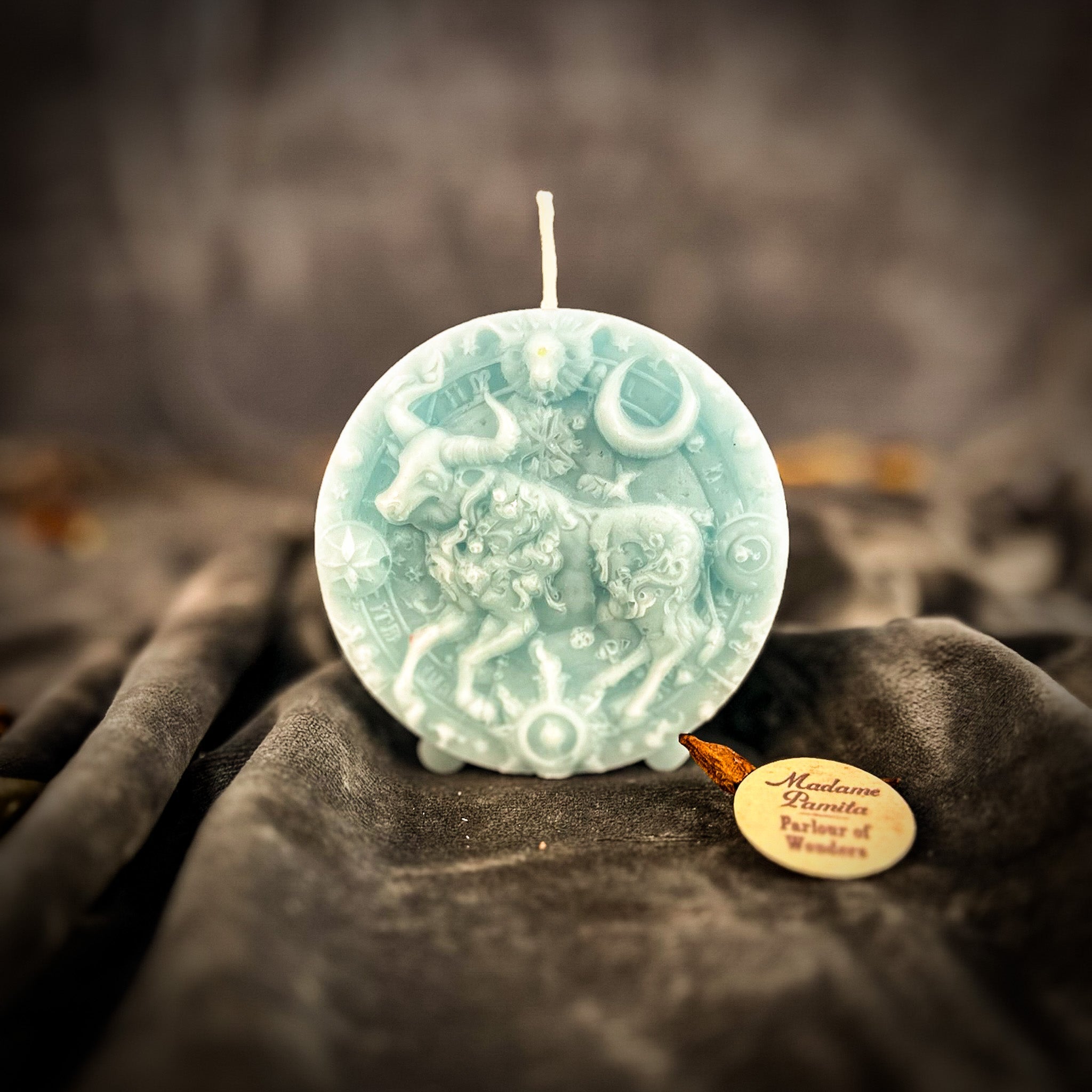 Beeswax Taurus Bull Zodiac Spell Candle