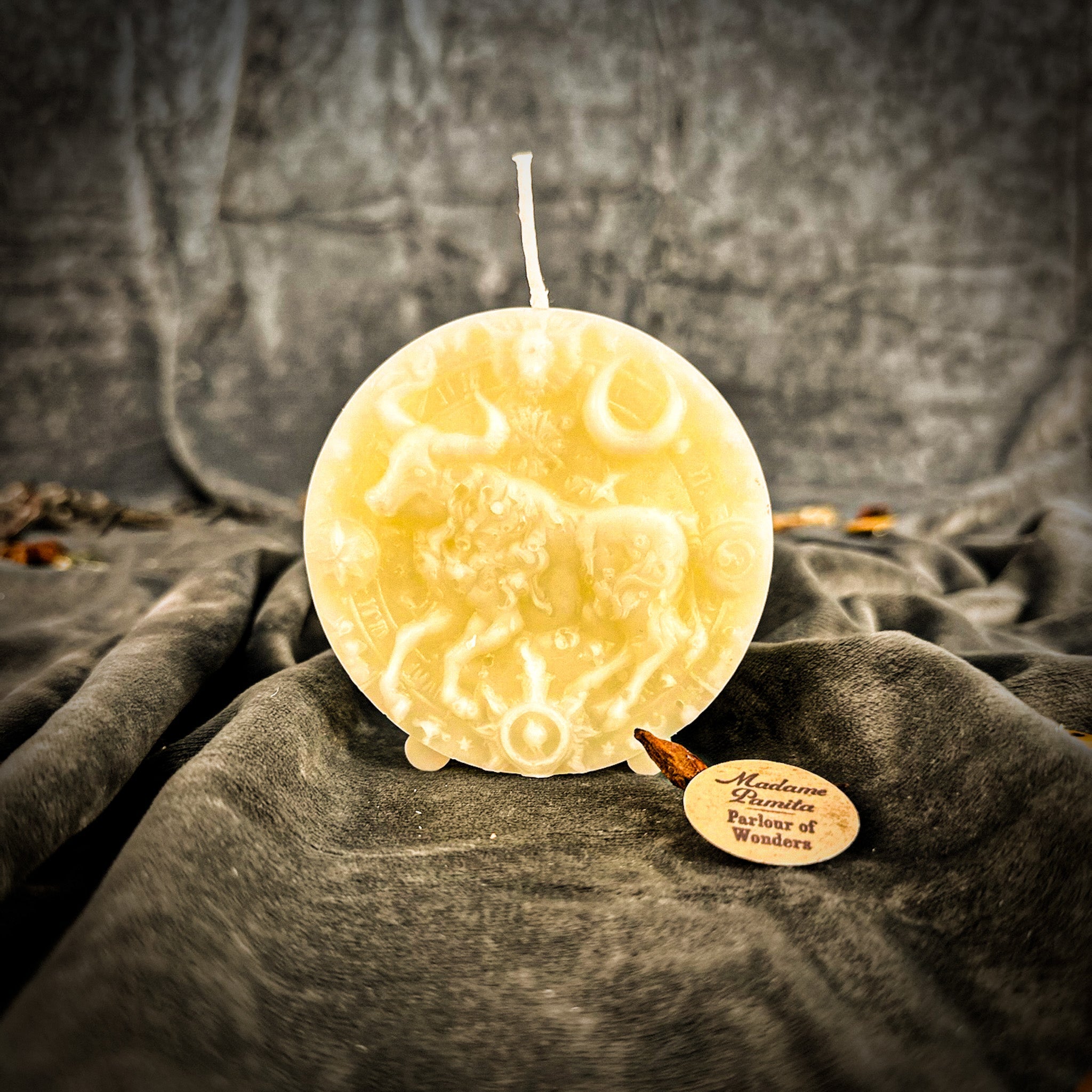 Beeswax Taurus Bull Zodiac Spell Candle