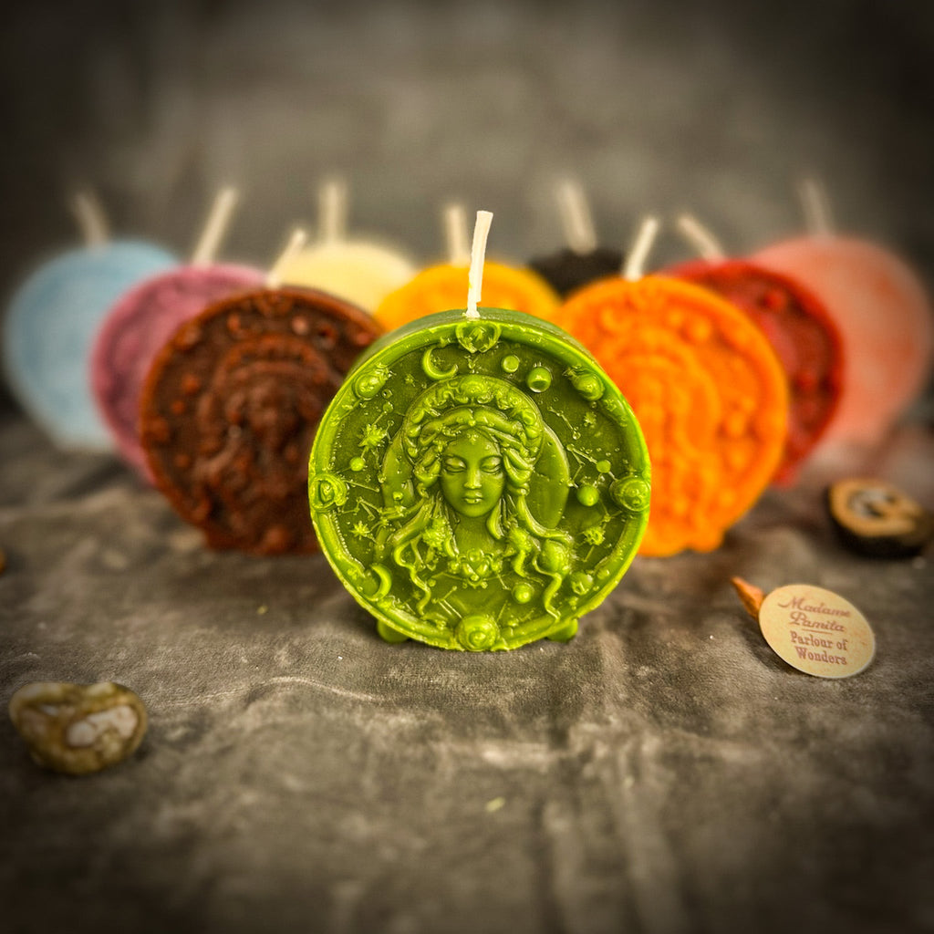 Beeswax Virgo Maiden Zodiac Spell Candle