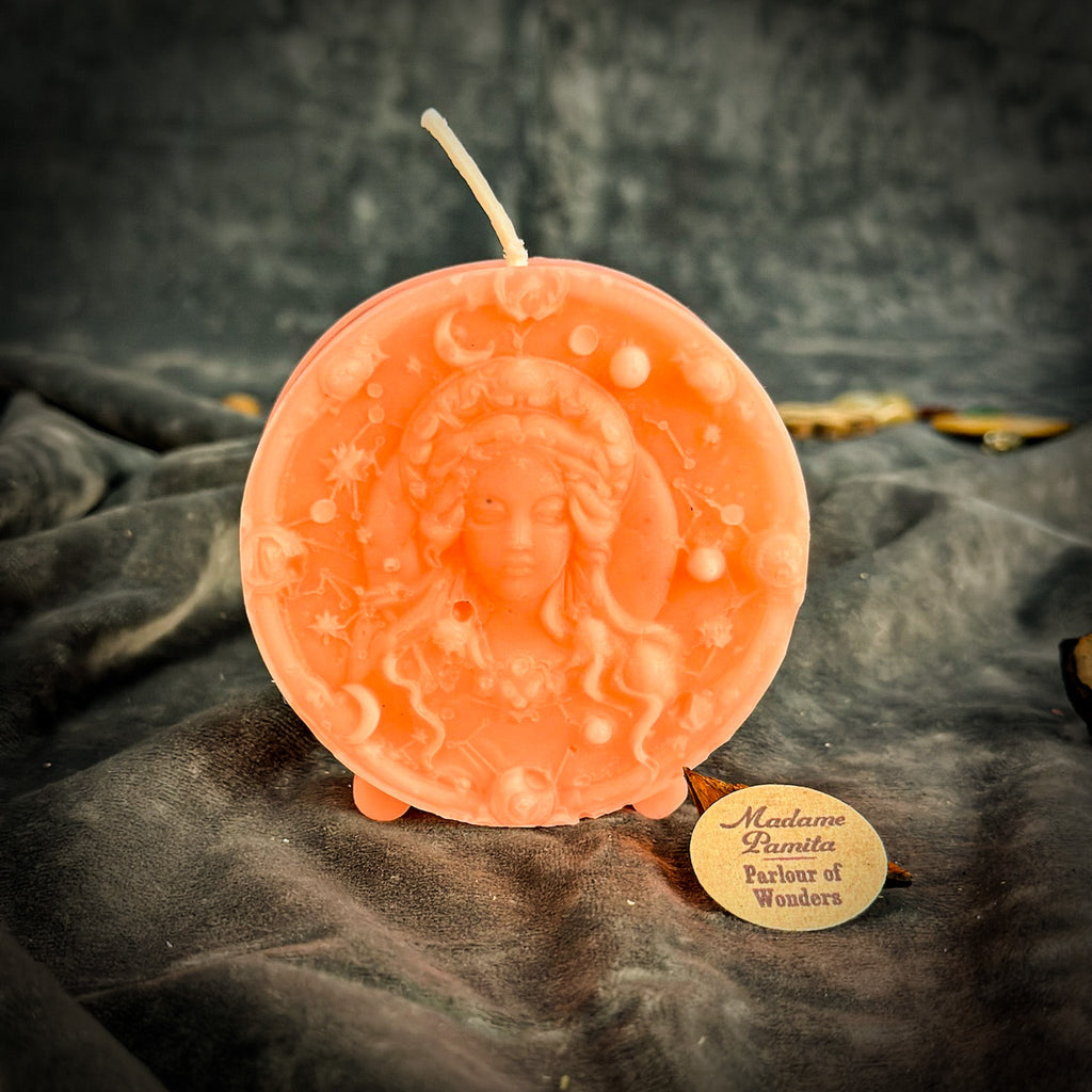 Beeswax Virgo Maiden Zodiac Spell Candle