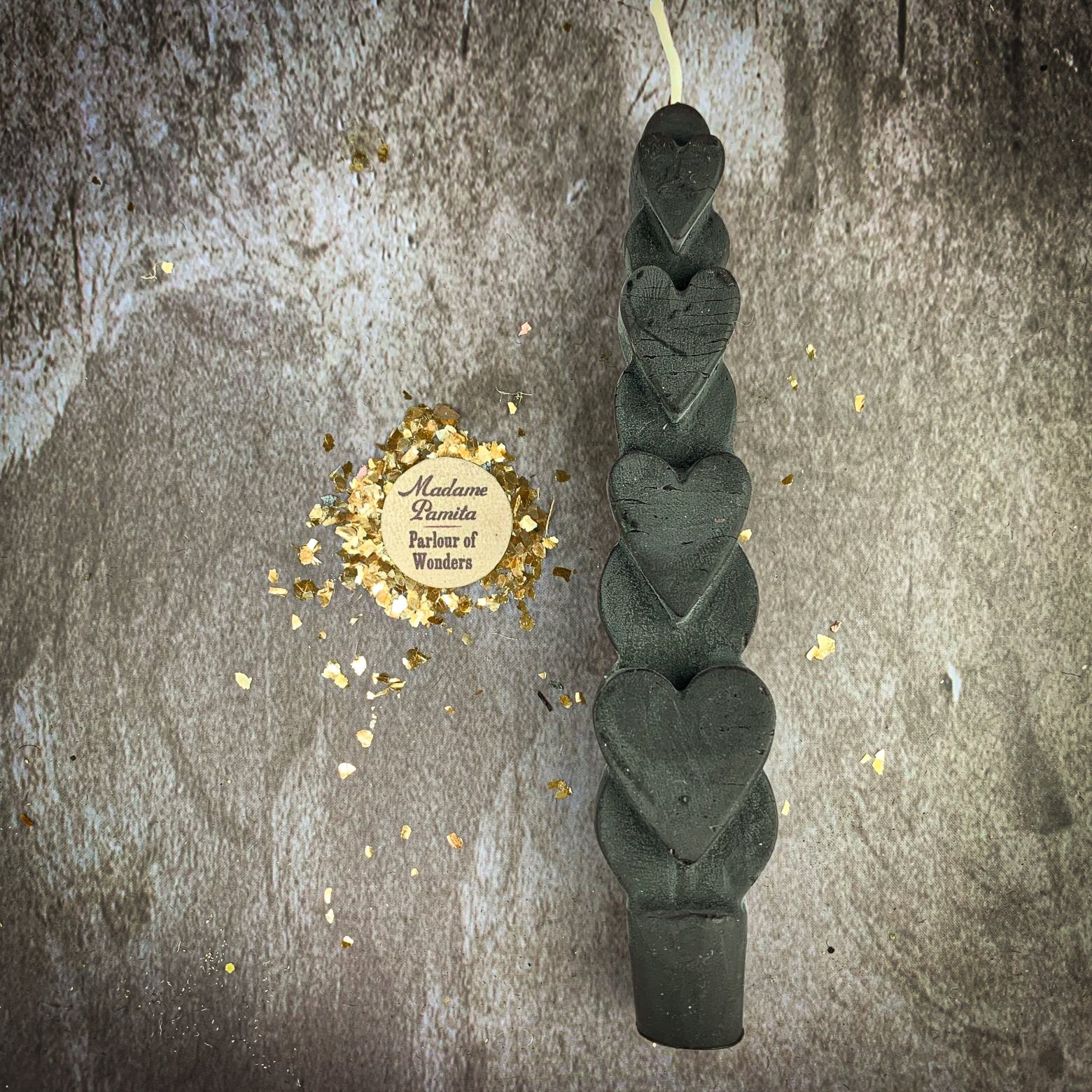 Beeswax Love Spell Heart Taper Candle